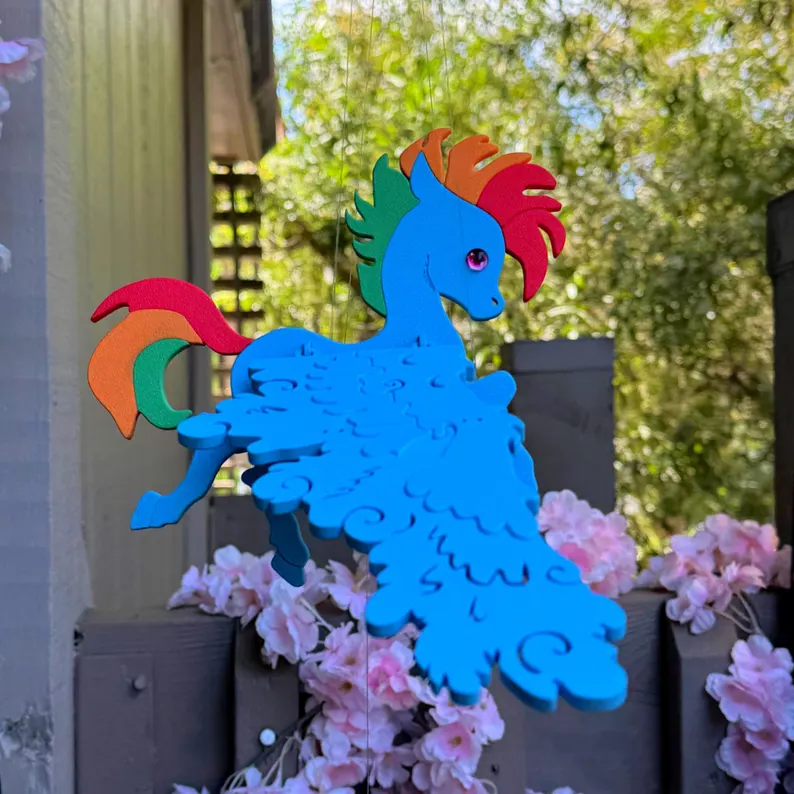 Flying Rainbow Pegasus – Fantasy Hanging Mobile