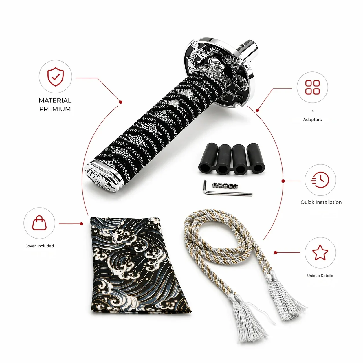 Japanese Tuning Style Car Katana Shift Knob