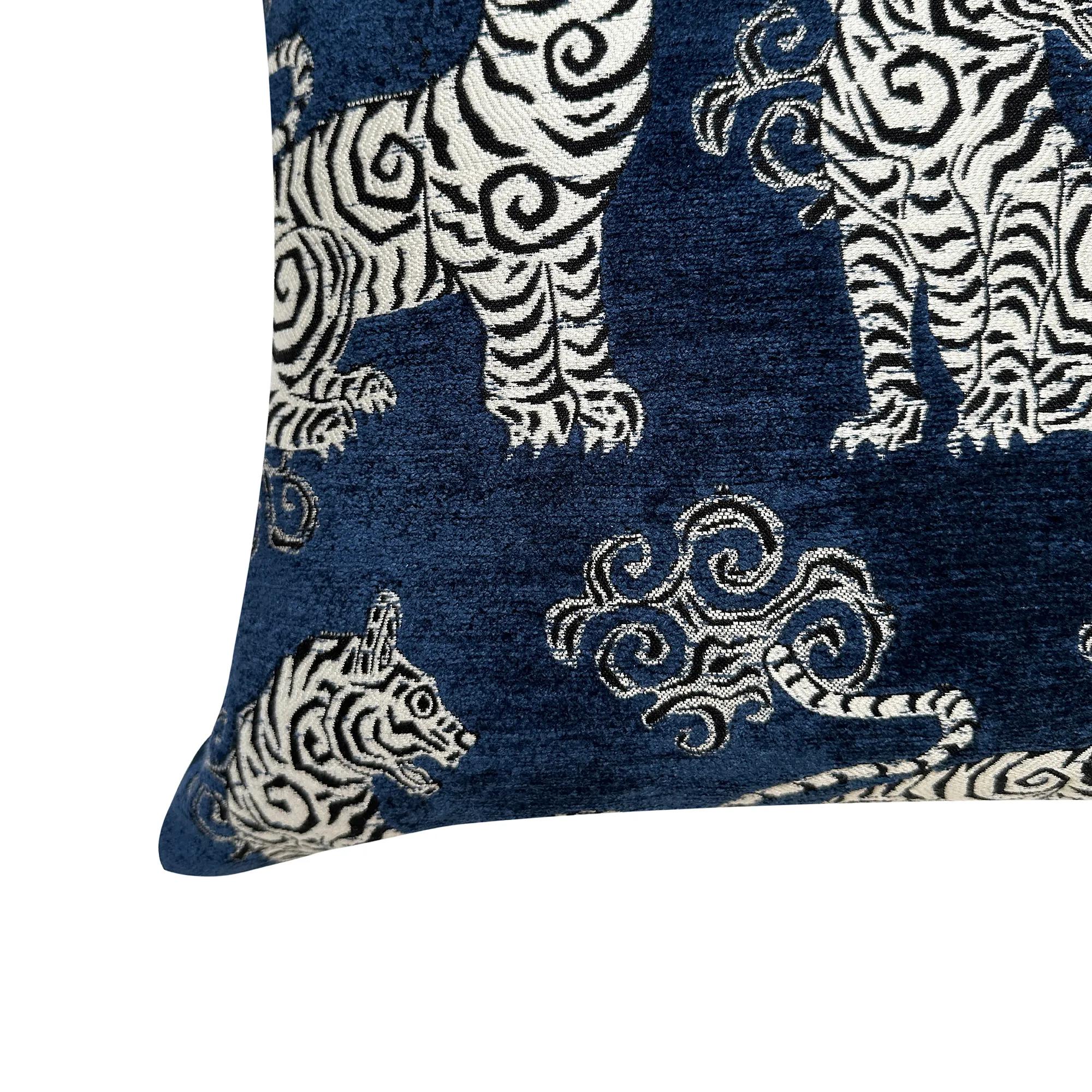 Tigress Pillow 20" - Navy