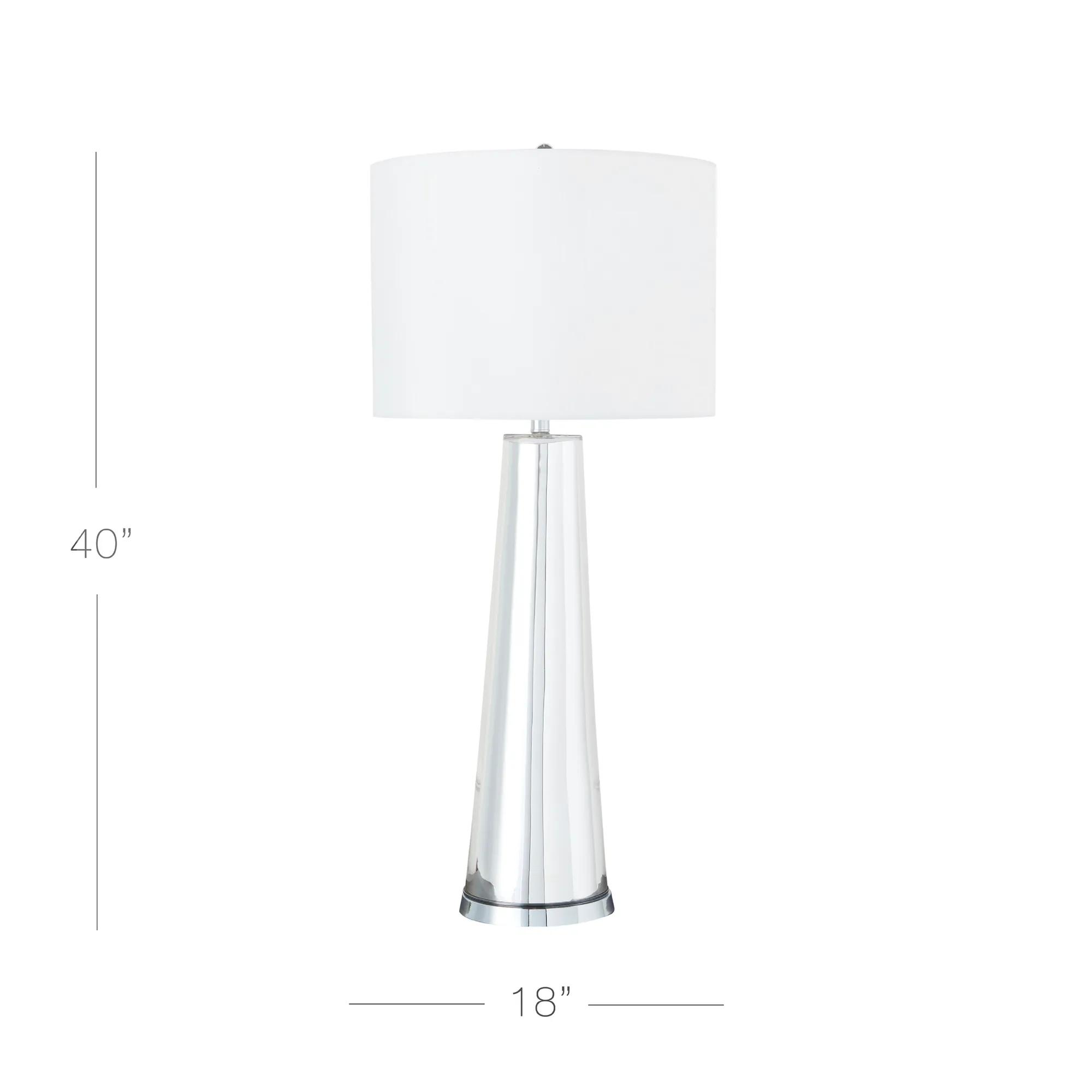 Century Table Lamp 40" -Silver