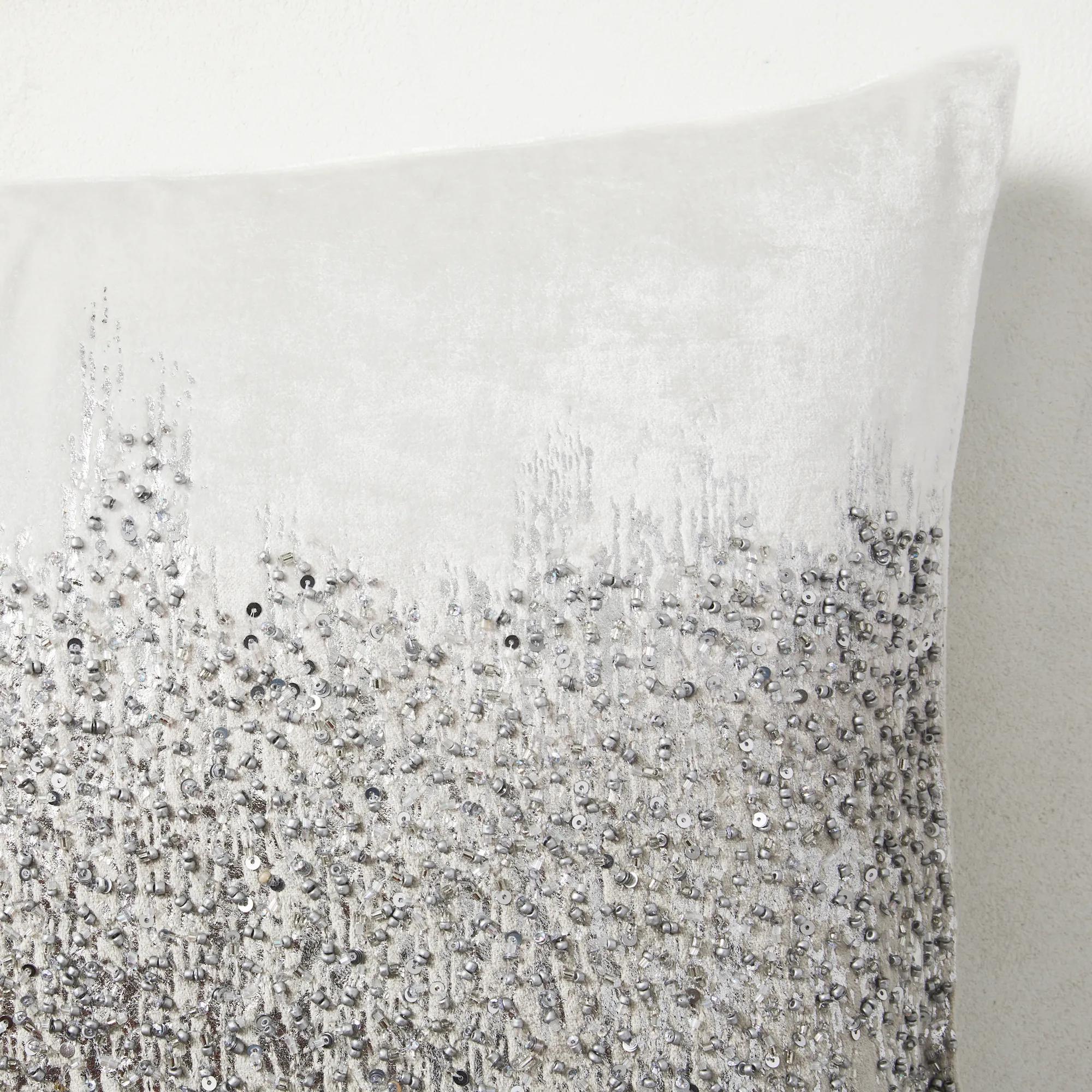 Joie De Vivre Lumbar Pillow 16" x 26" - Grey