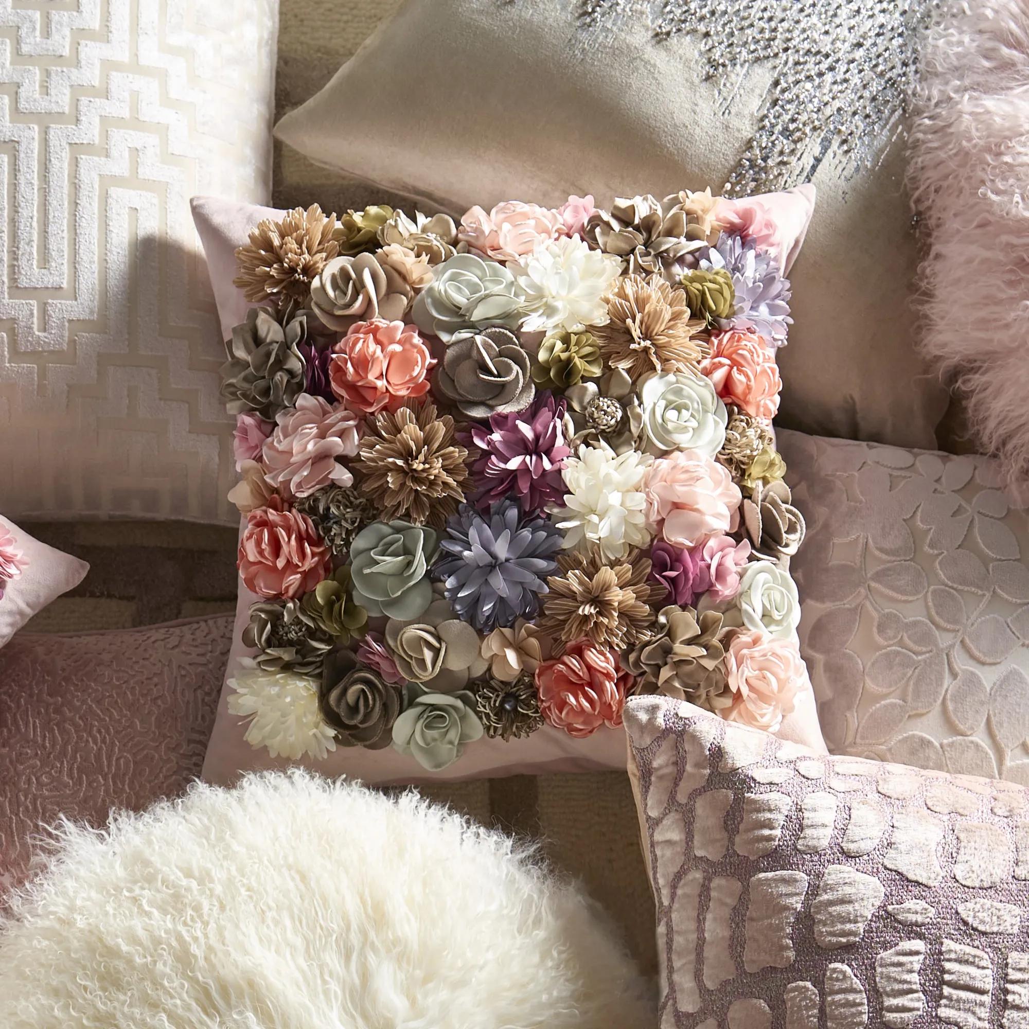 Posy Pillow 18" -  Mauve