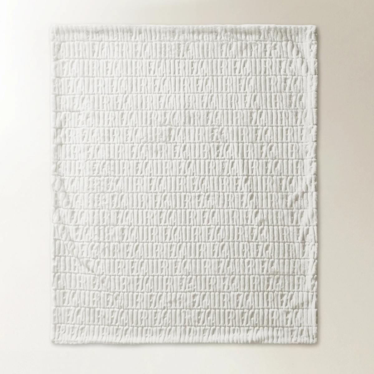 Z Carved Faux Fur Throw 50" x 60" - Ivory