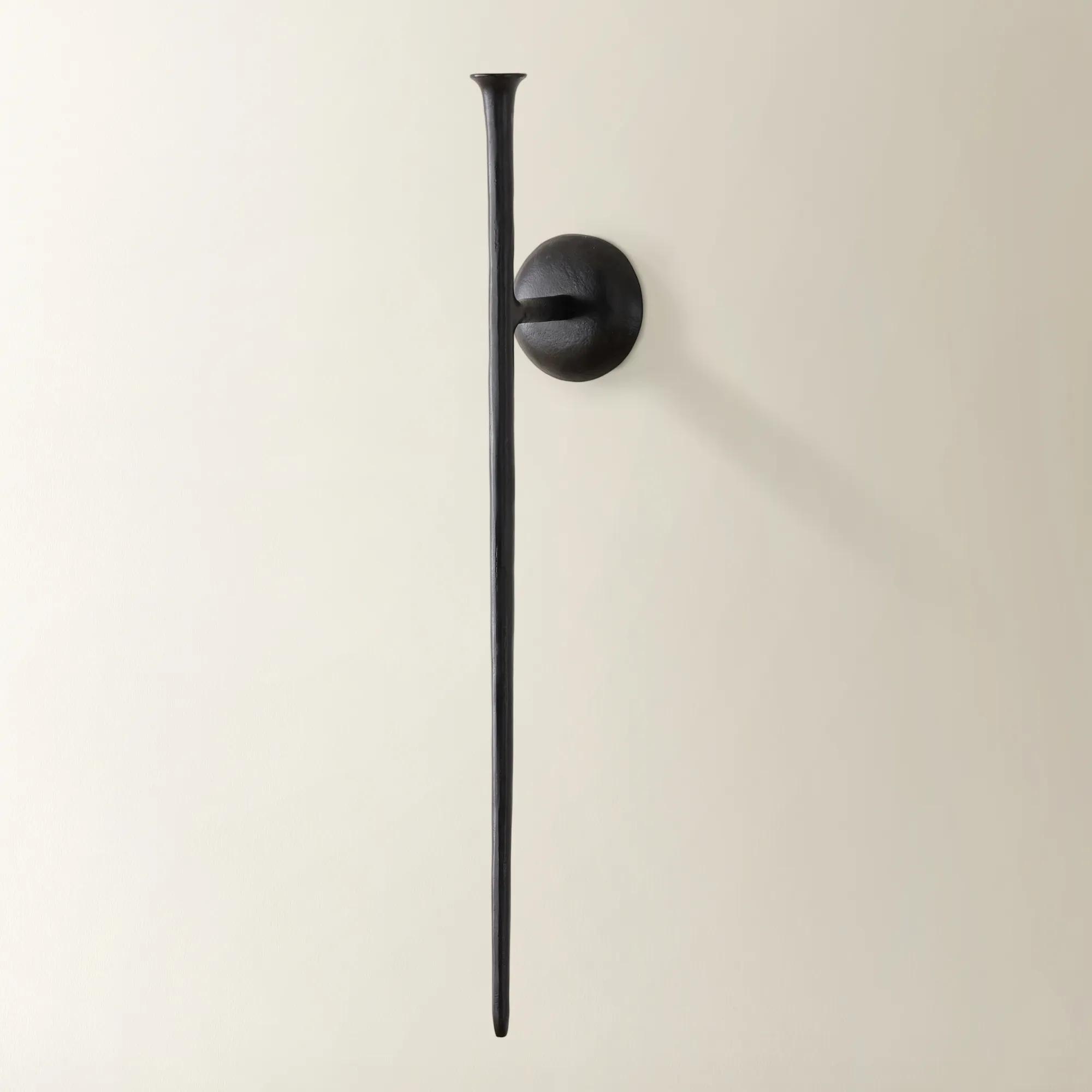 Aspar Black Aluminum Wall Sconce Large 33"