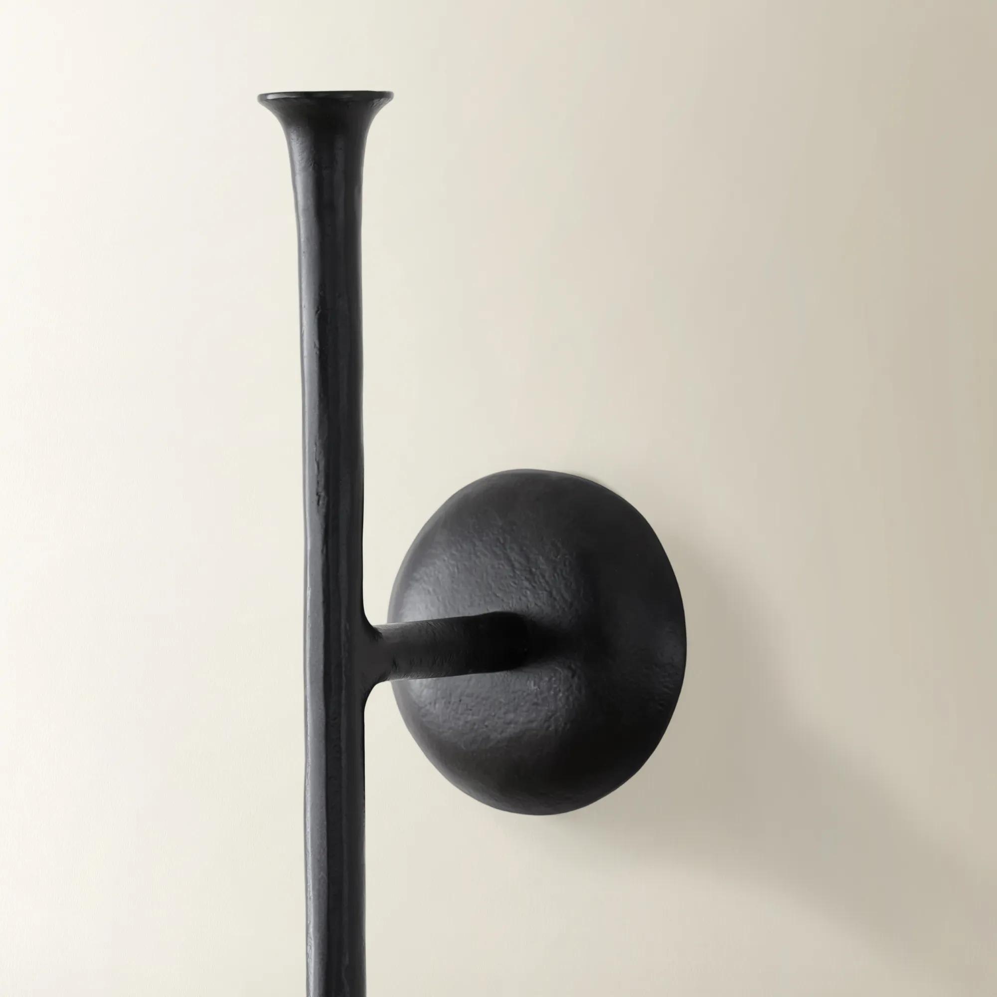 Aspar Black Aluminum Wall Sconce Large 33"