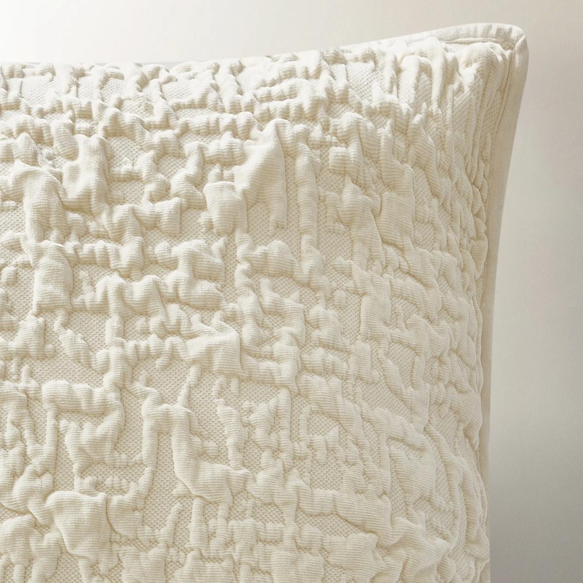 Madera Velvet Coverlet Set - Ivory