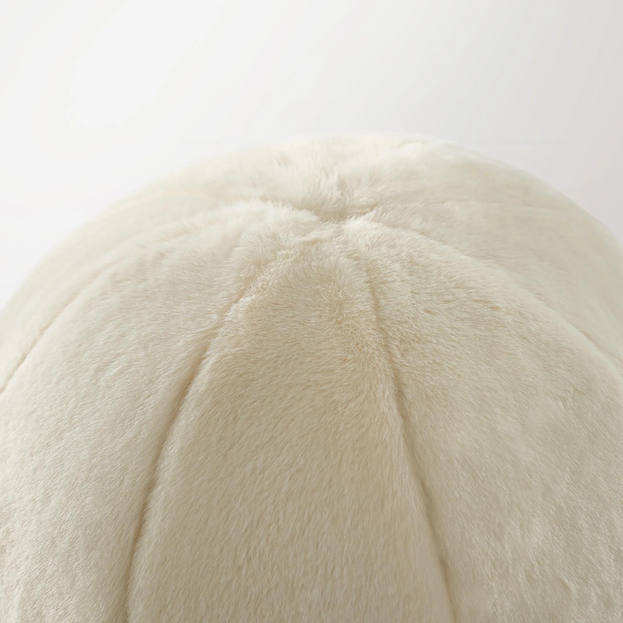 Faux Sherpa Ball Pillow 12"