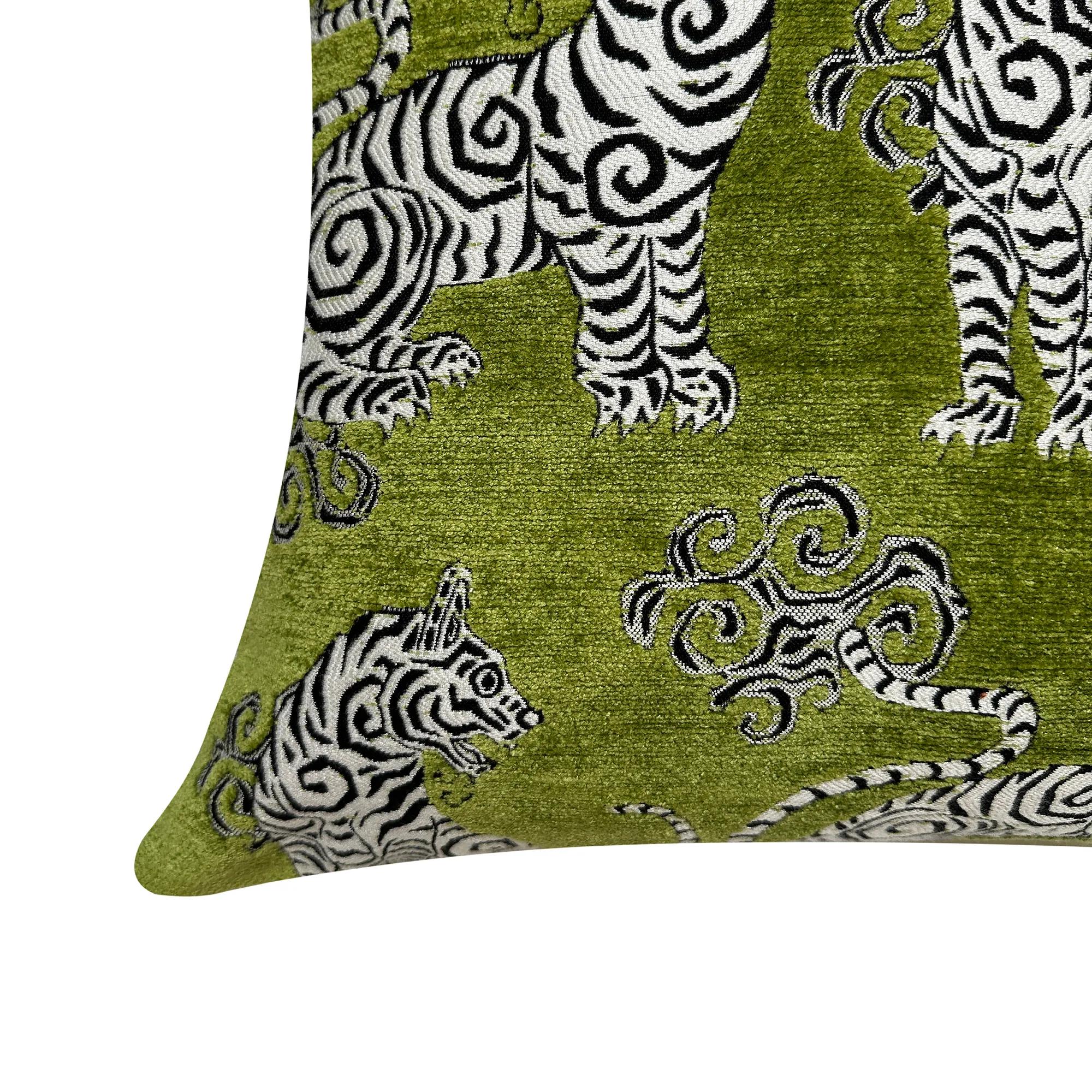 Tigress Pillow 20" - Citron Green