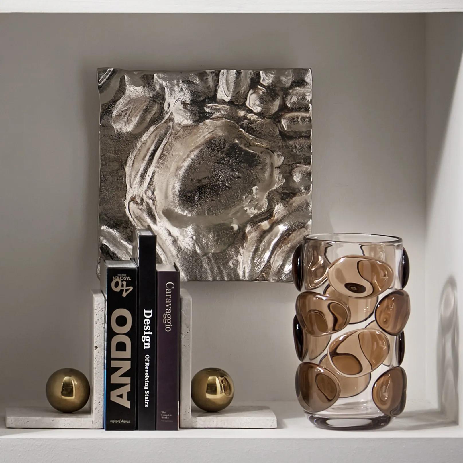 Luna Travertine Bookends