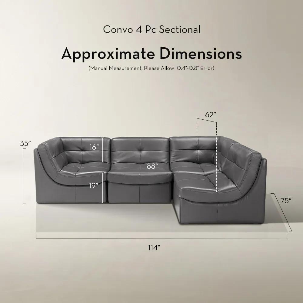 Convo Leather Sectional