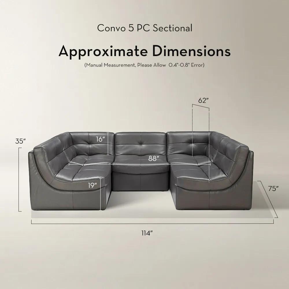 Convo Leather Sectional