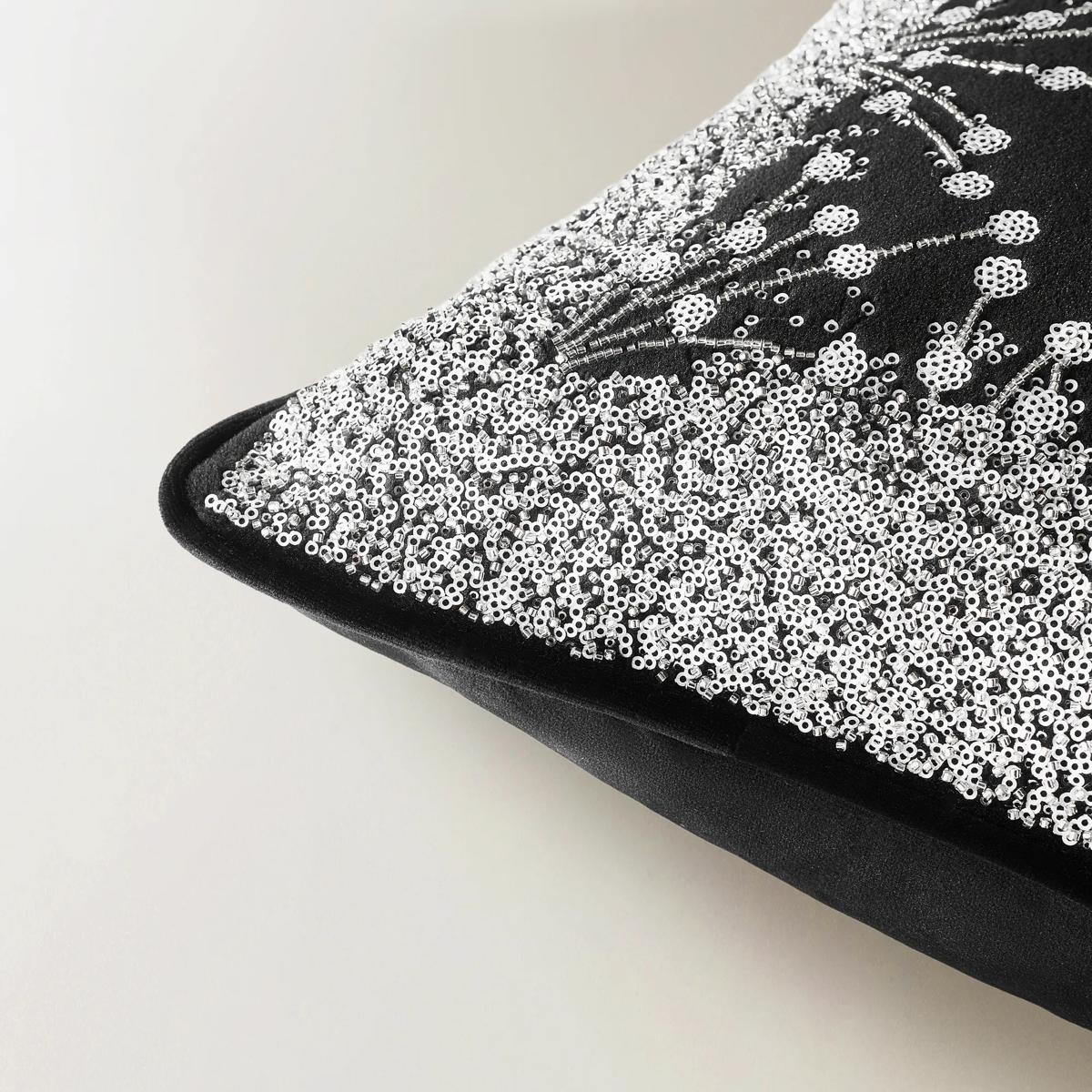 Grace Holiday Pillow 20" - Black