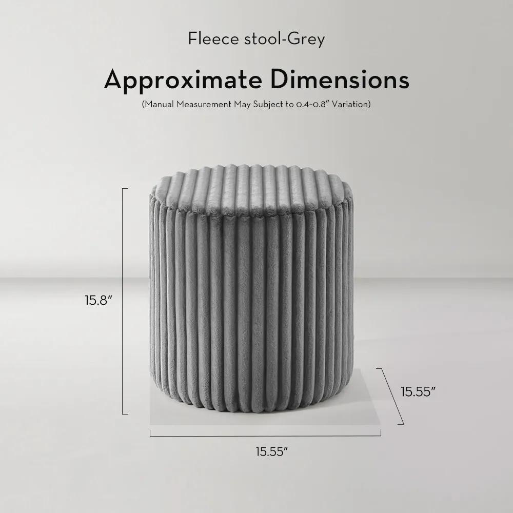 Fleece Stool - Grey