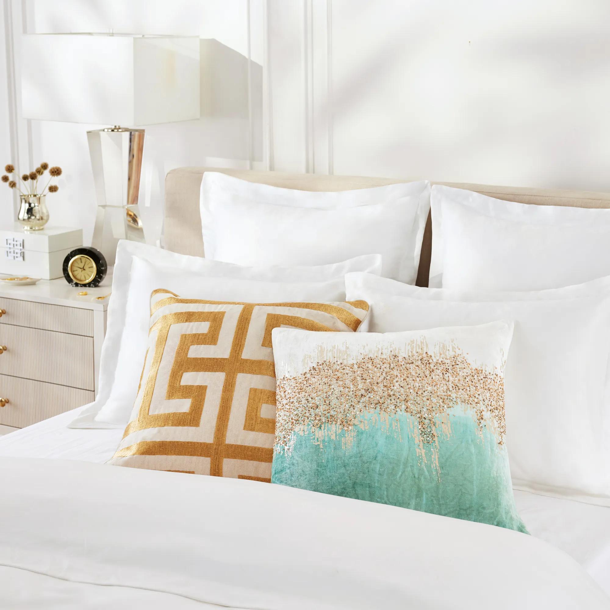 Joie De Vivre Pillow 22" - Aqua