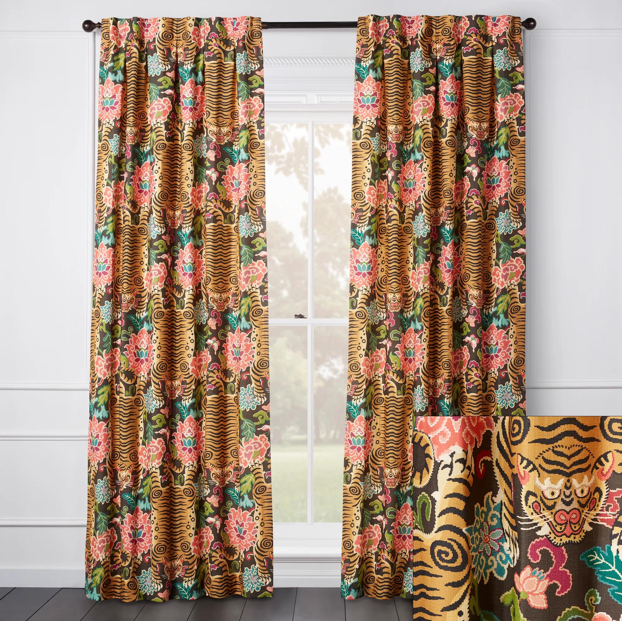 Nimer Gold/Multi Curtain - Custom