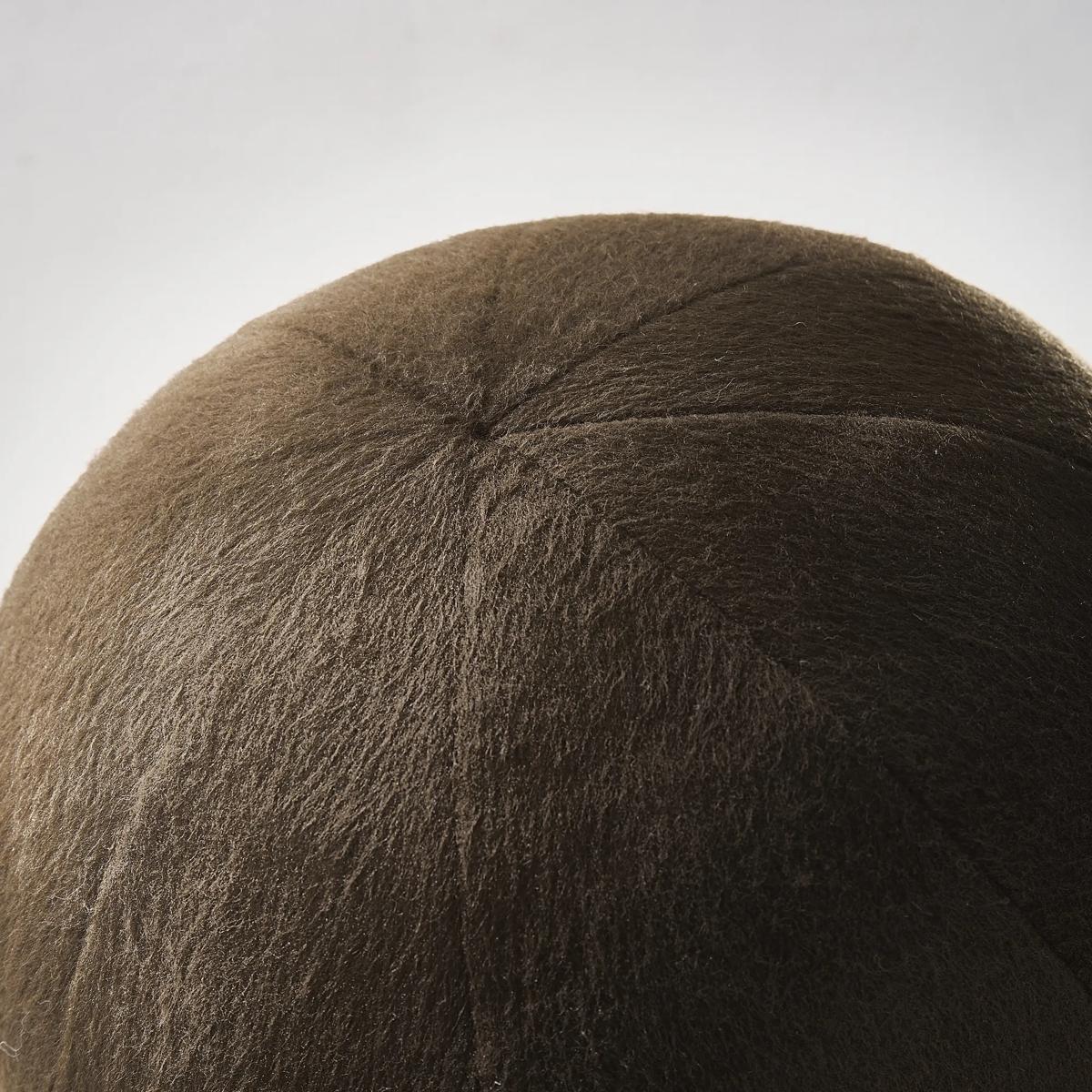 Maeve Felted Wool Ball Pillow 12" - Chocolate