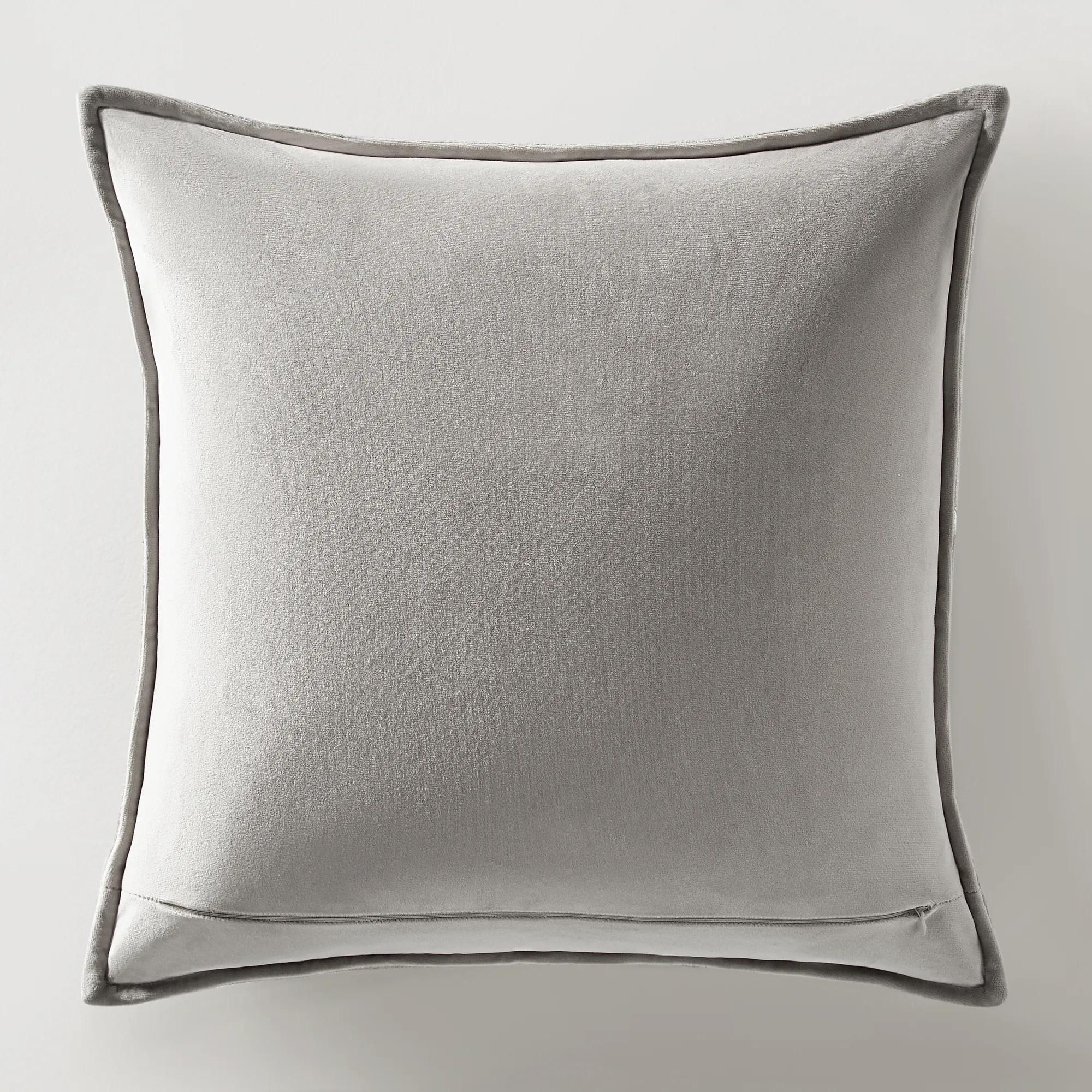 Metallic Hide Pillow 20" - Silver