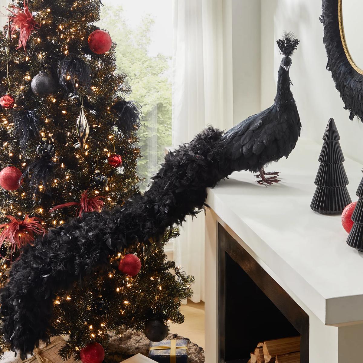 Black Fancy Peacock - 60"