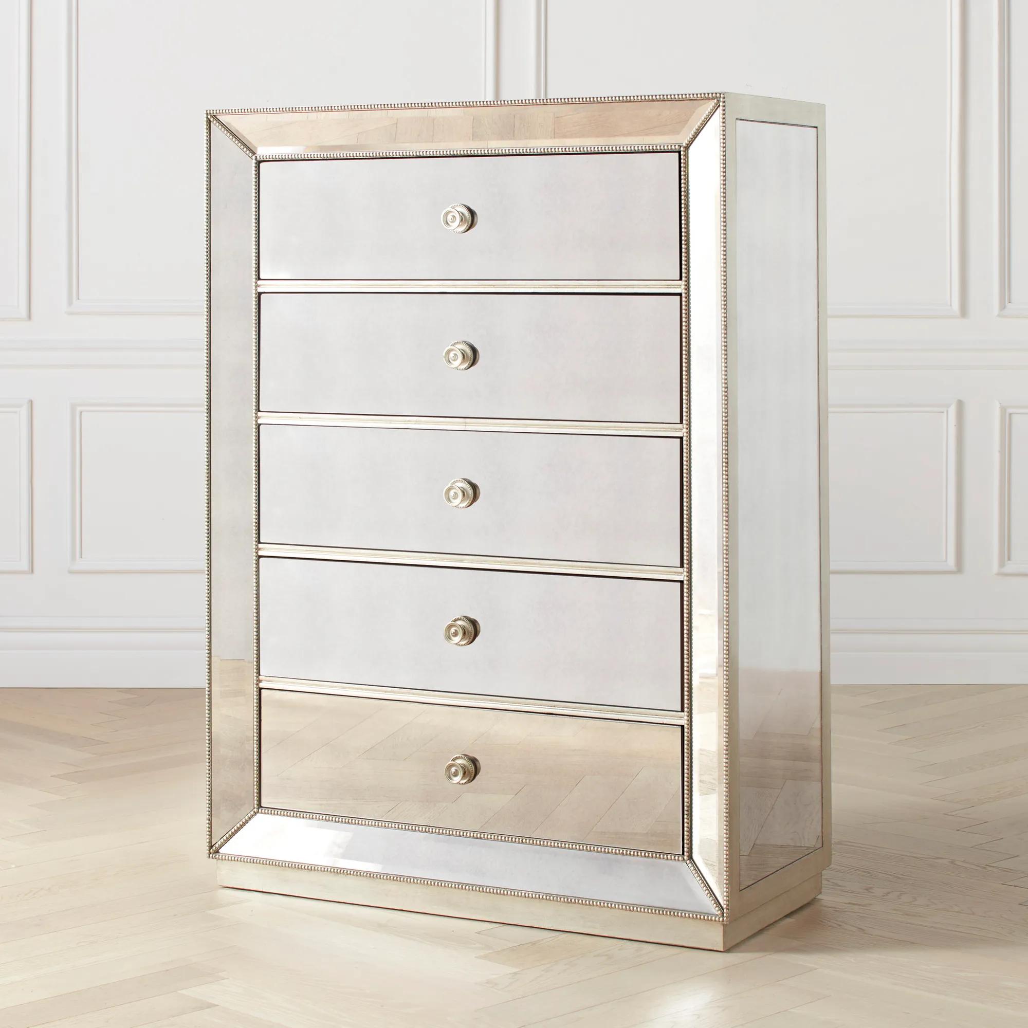 Omni Mirrored 5 Drawer Chest