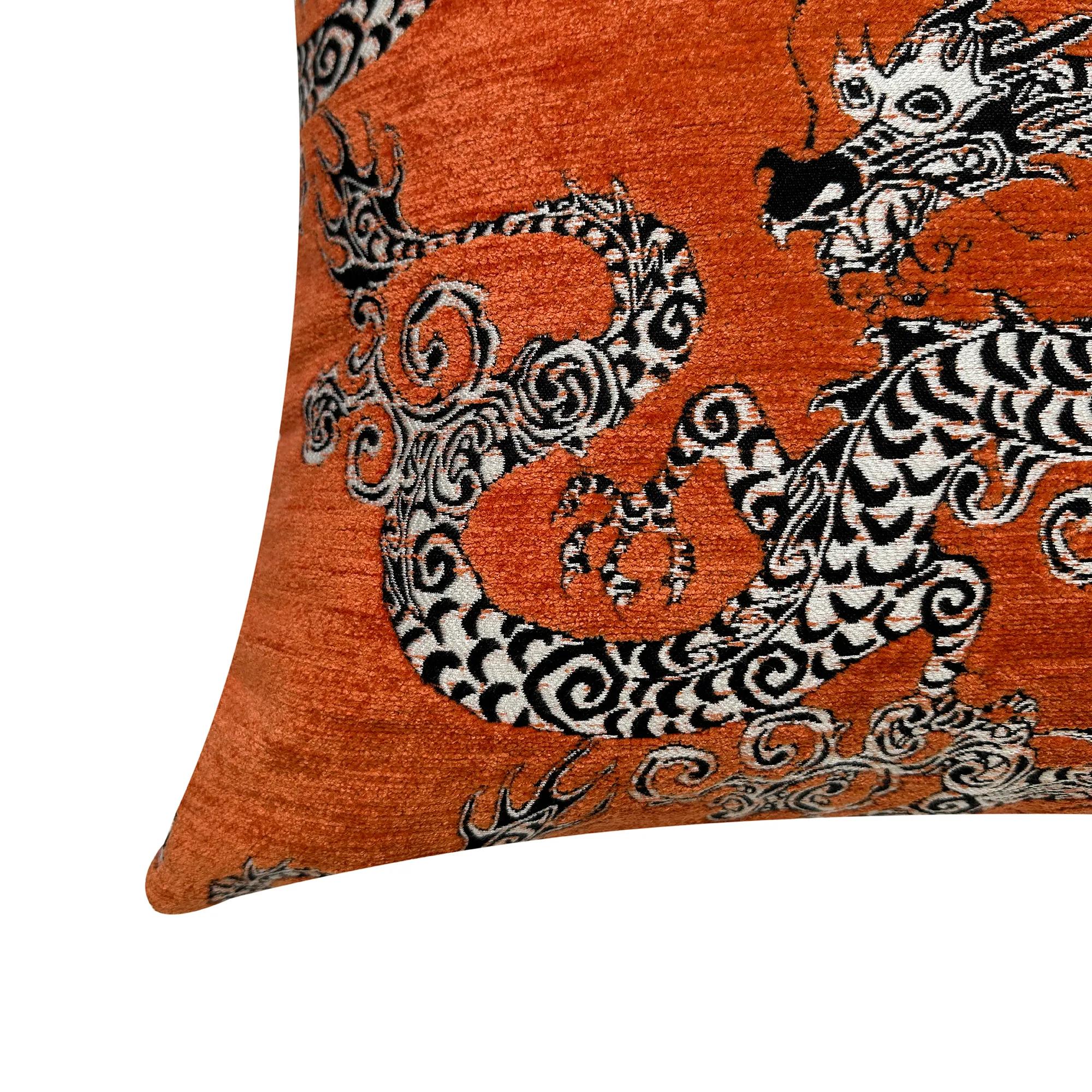 Dragonette Pillow 20" - Orange