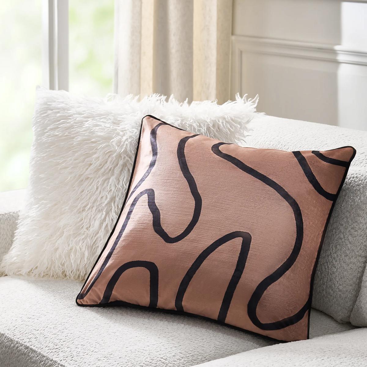 Micah Faux Mongolian Pillow 22" - Ivory
