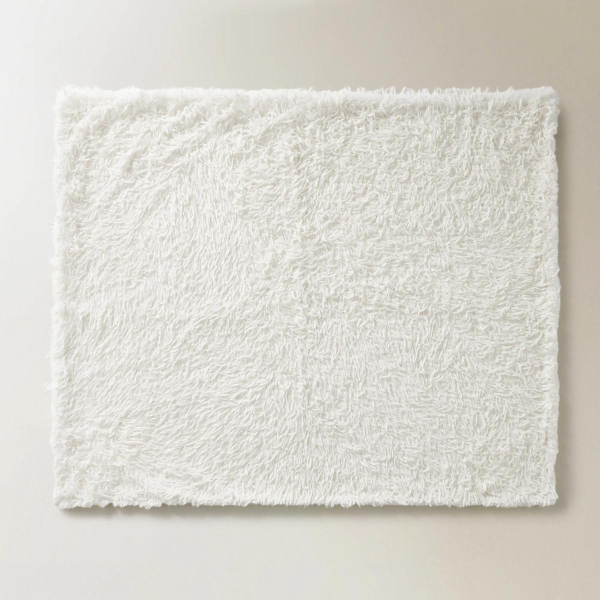 Pluma Faux Feather Throw 50" x 60" - White