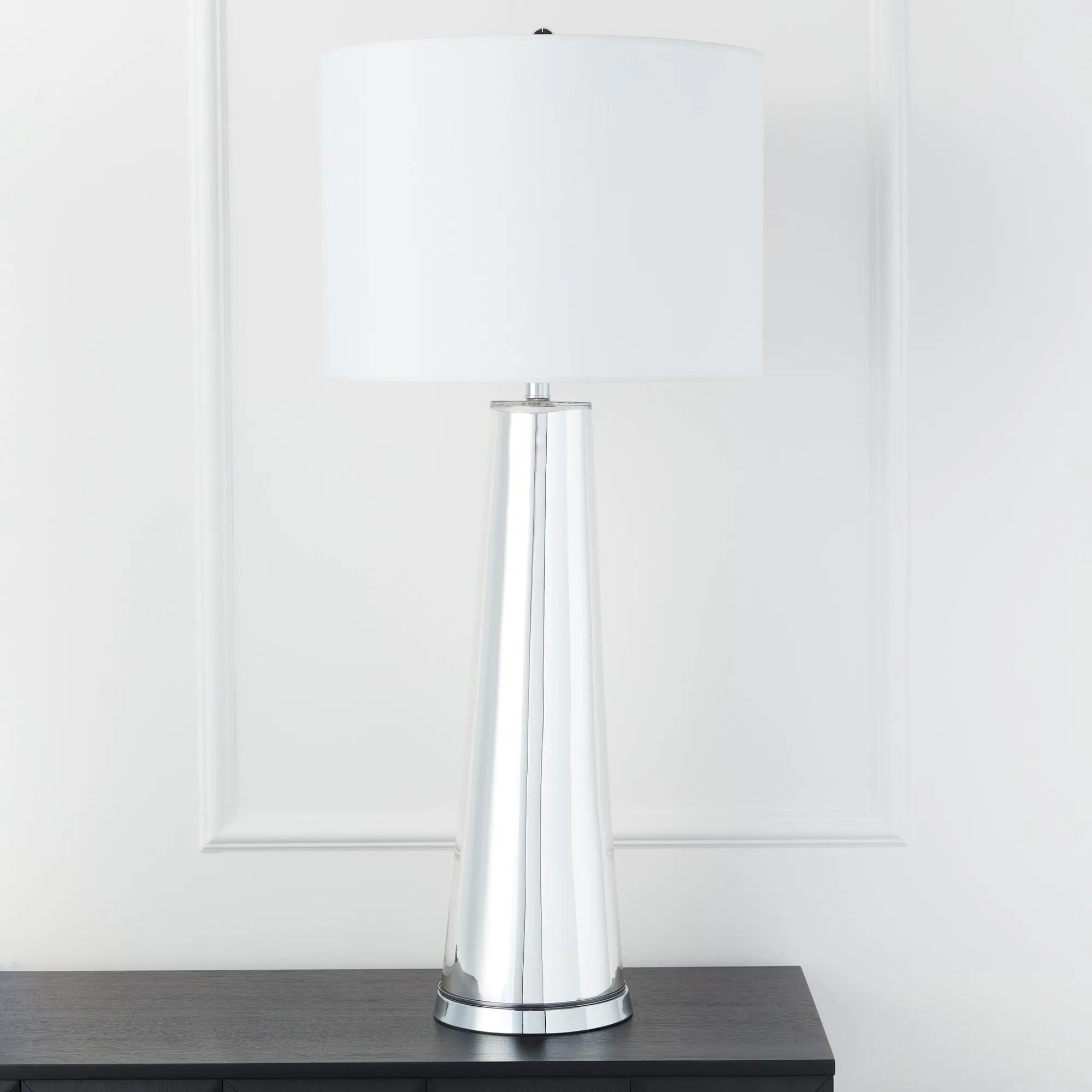 Century Table Lamp 40" -Silver