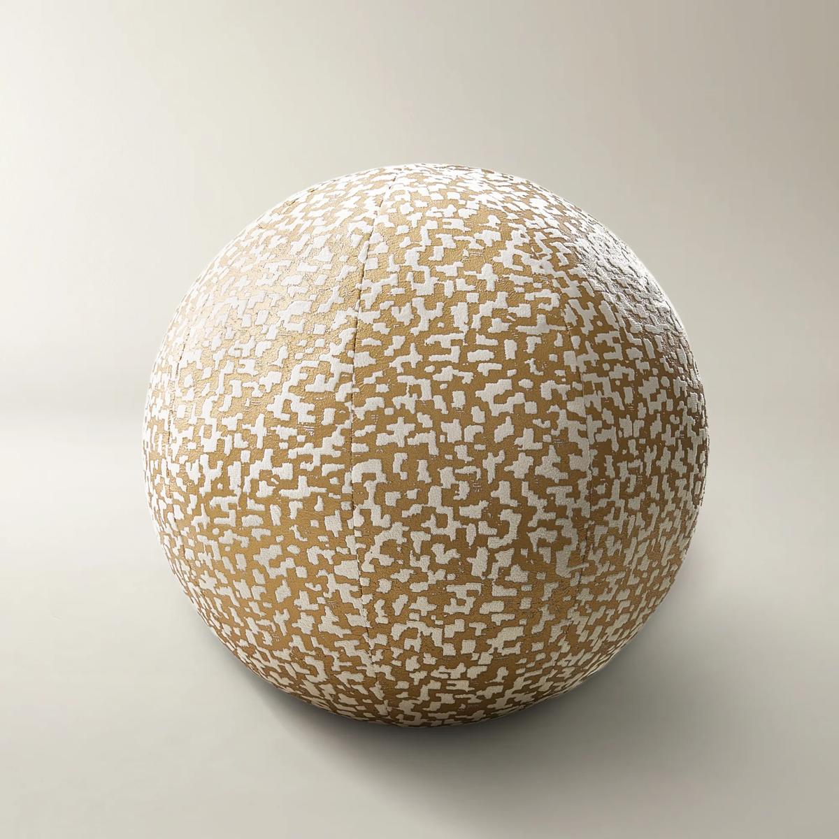 Nouvel Ball Pillow 12" - Ivory/Gold