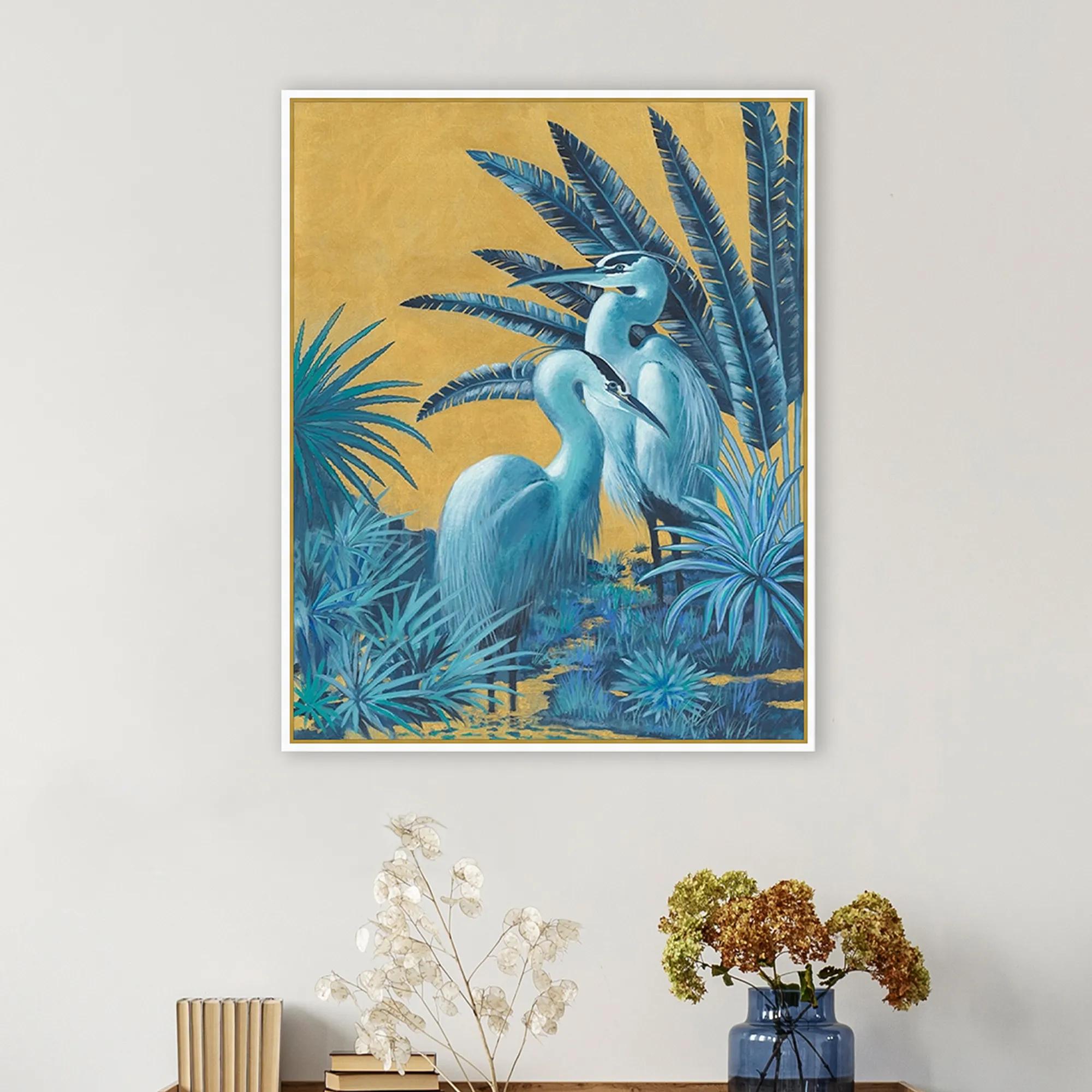 Blue Gold Herons