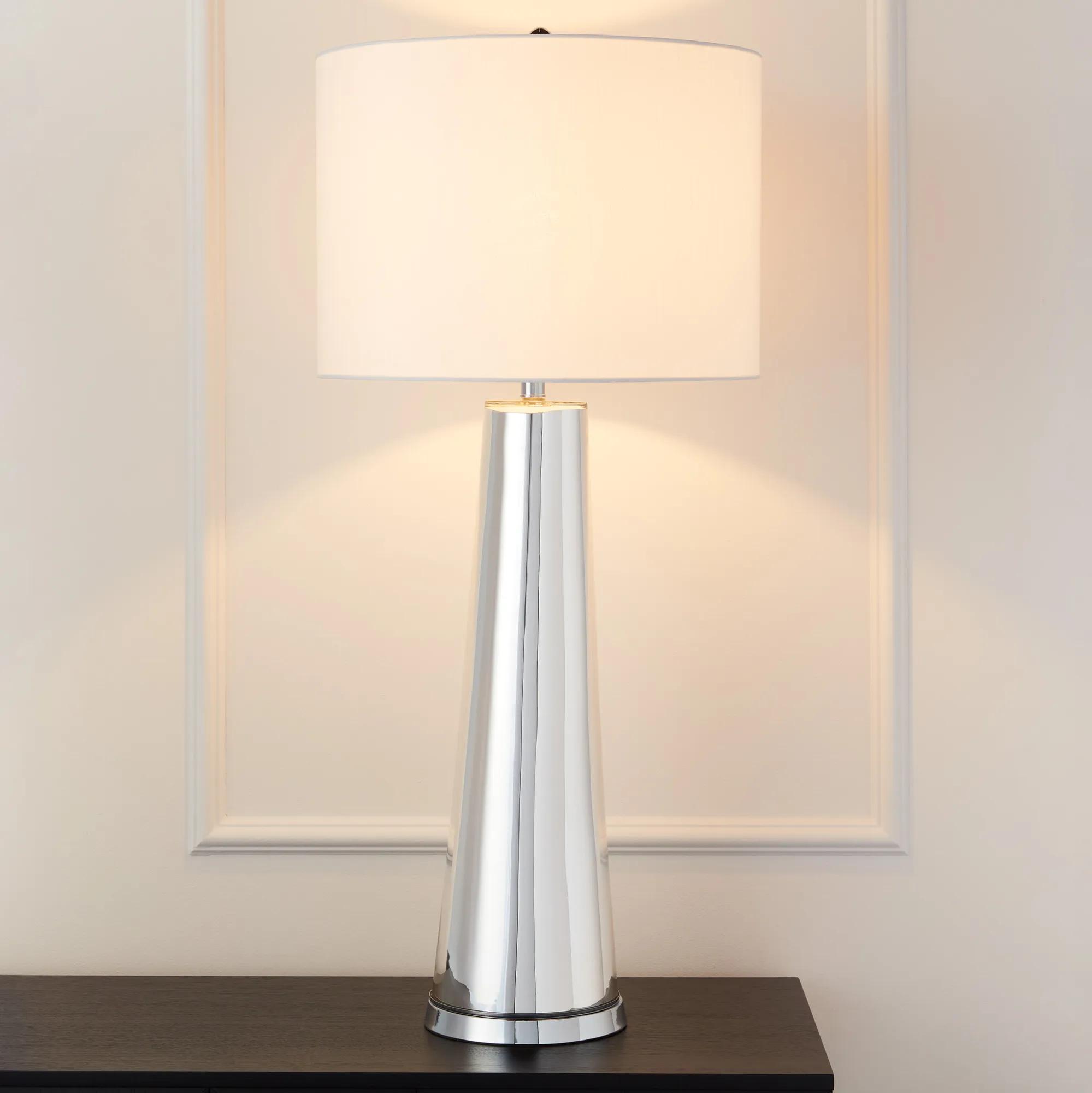 Century Table Lamp 40" -Silver