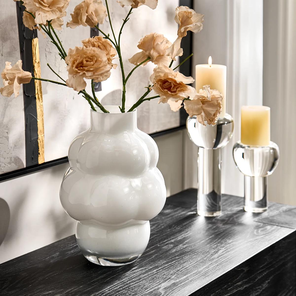 Cloud Glass Vase - White