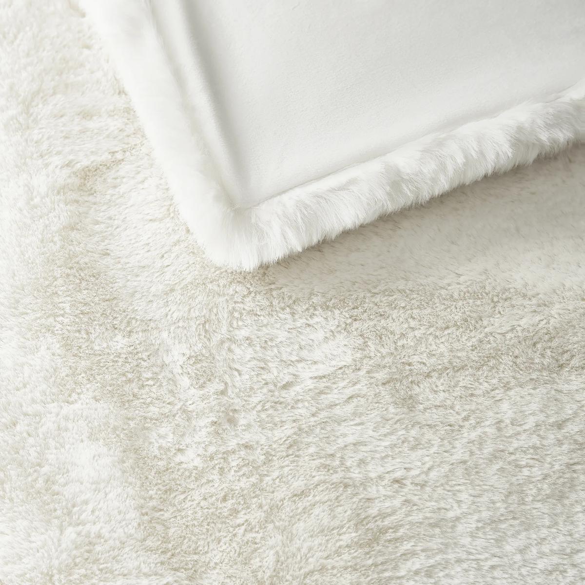 Shay Faux Fur Throw 50" X 60" - Ivory