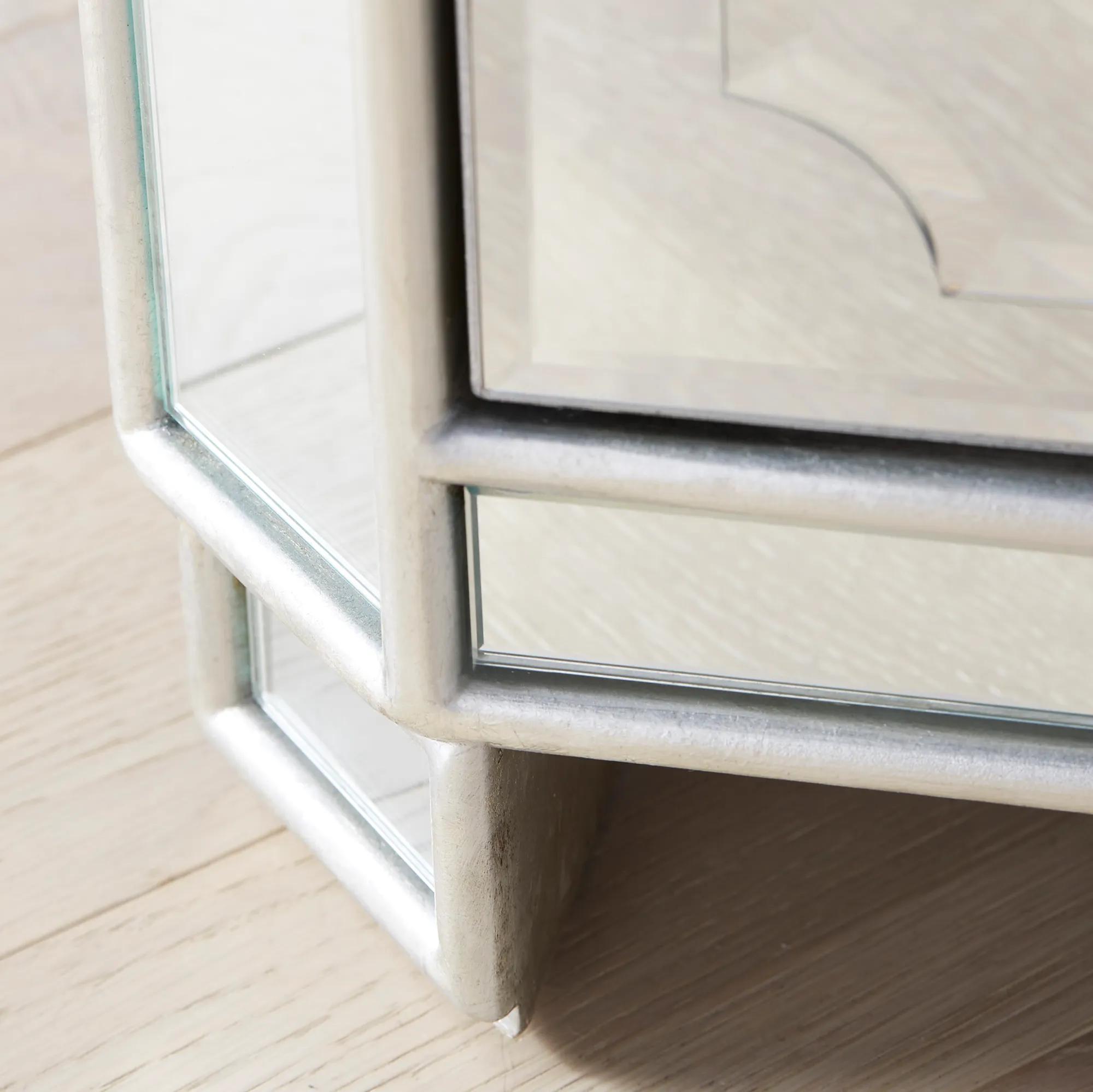 Simplicity Mirrored 5 Drawer Tall Chest