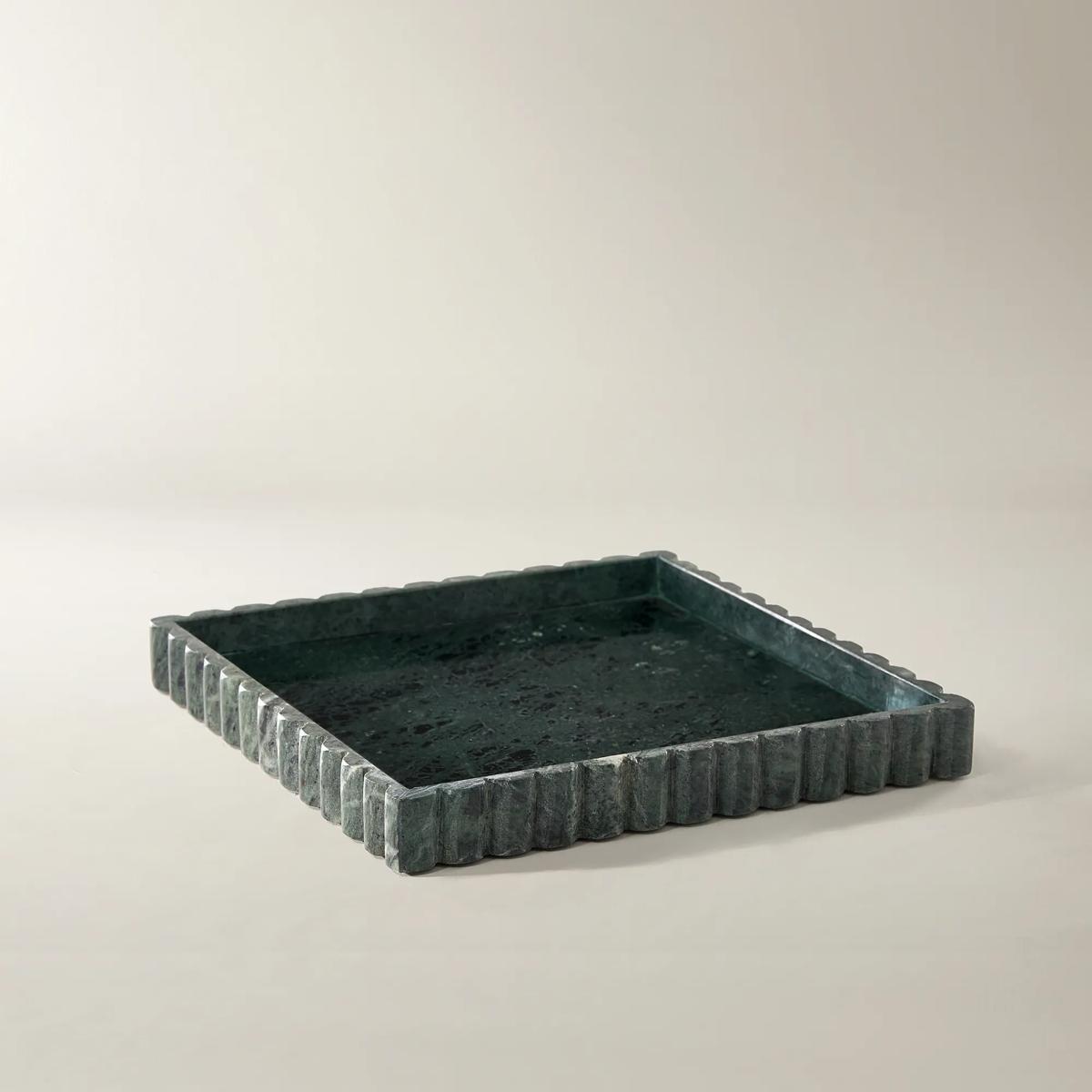 Scallop Tray - Emerald Marble