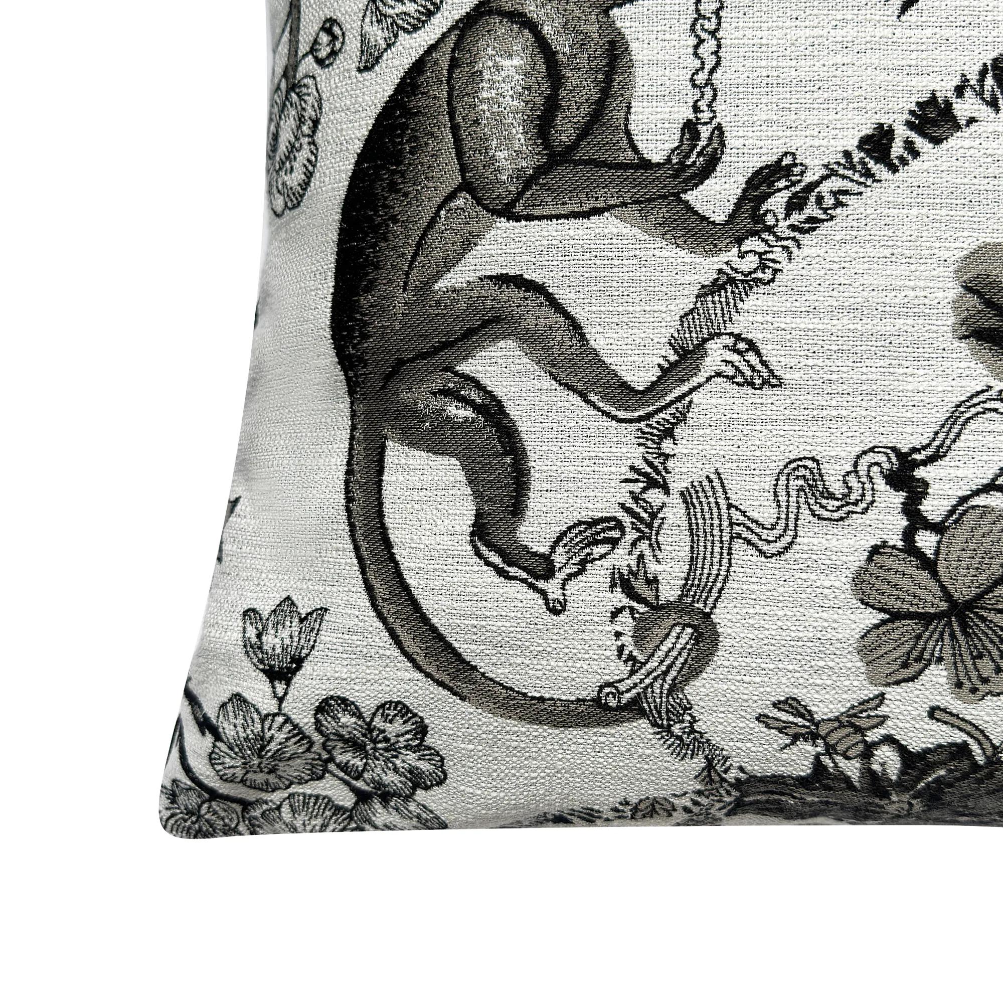 Monkey Pillow 20" - Black