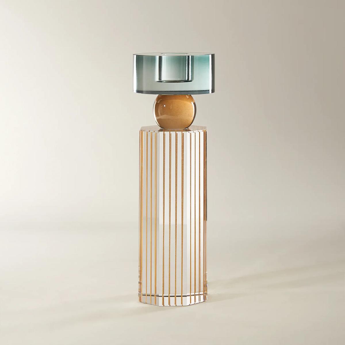 Cora Crystal Taper Holder