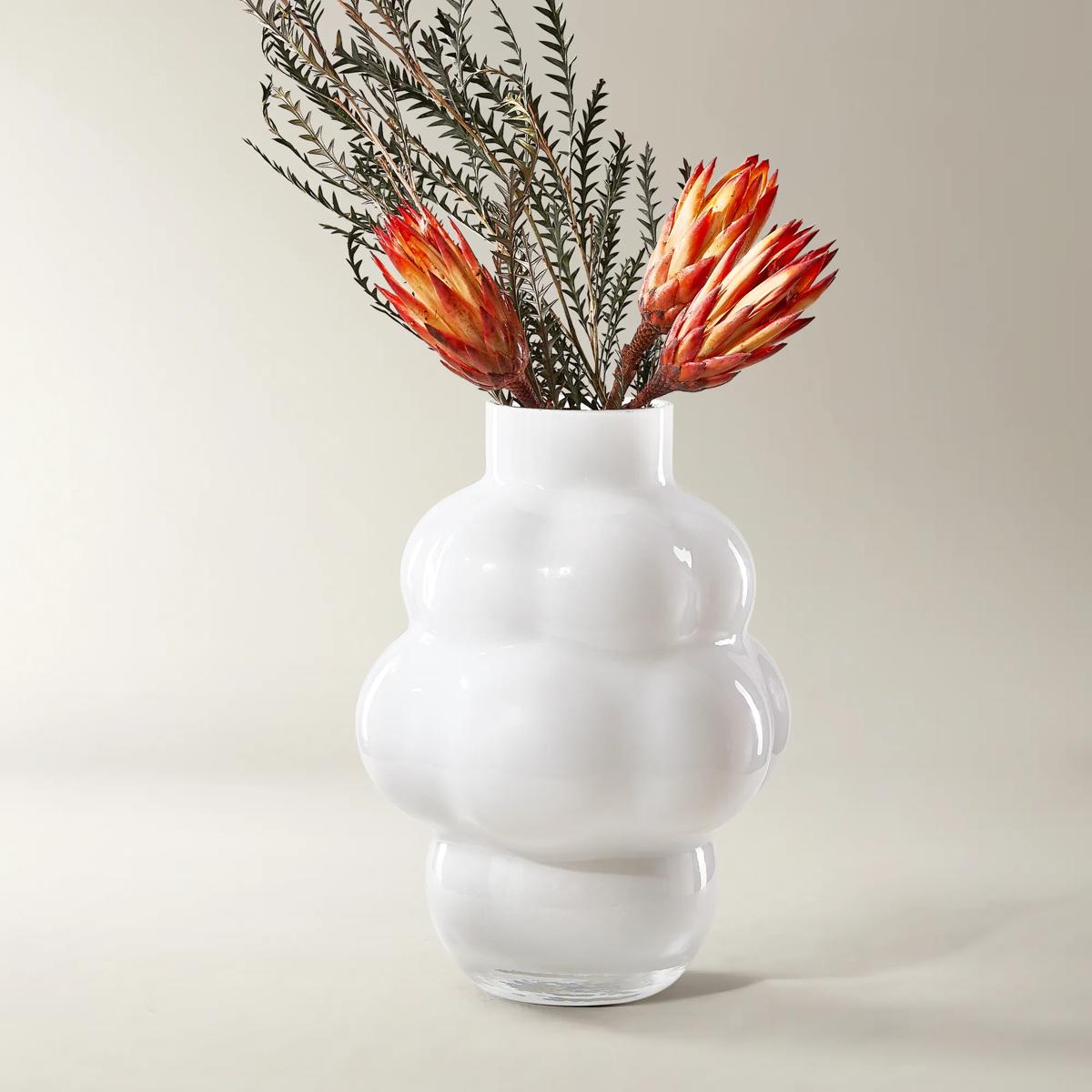 Cloud Glass Vase - White