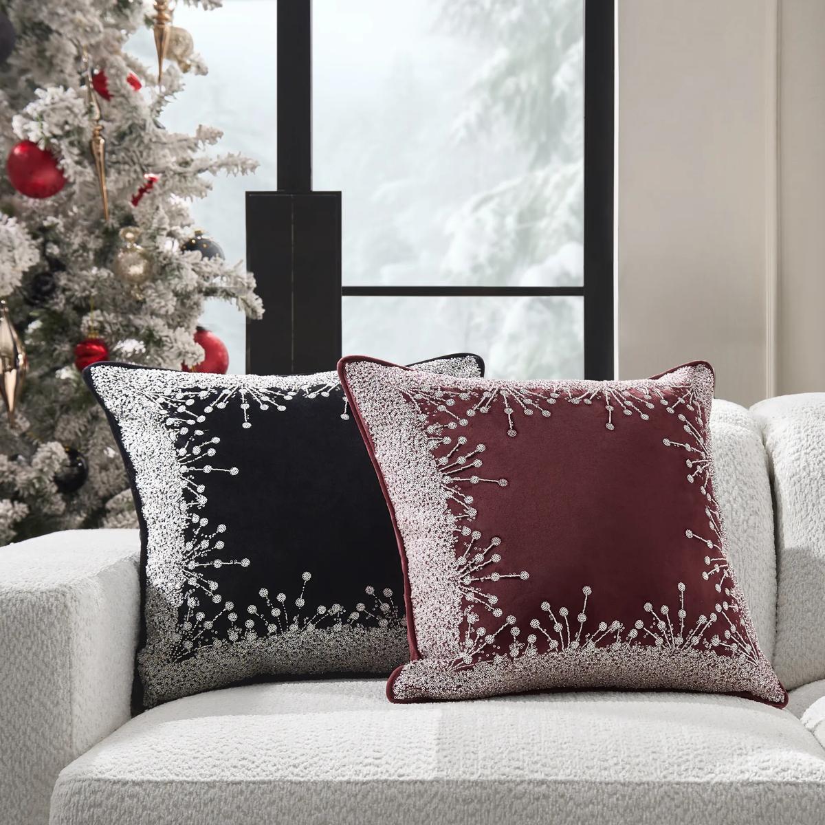 Grace Holiday Pillow 20" - Black