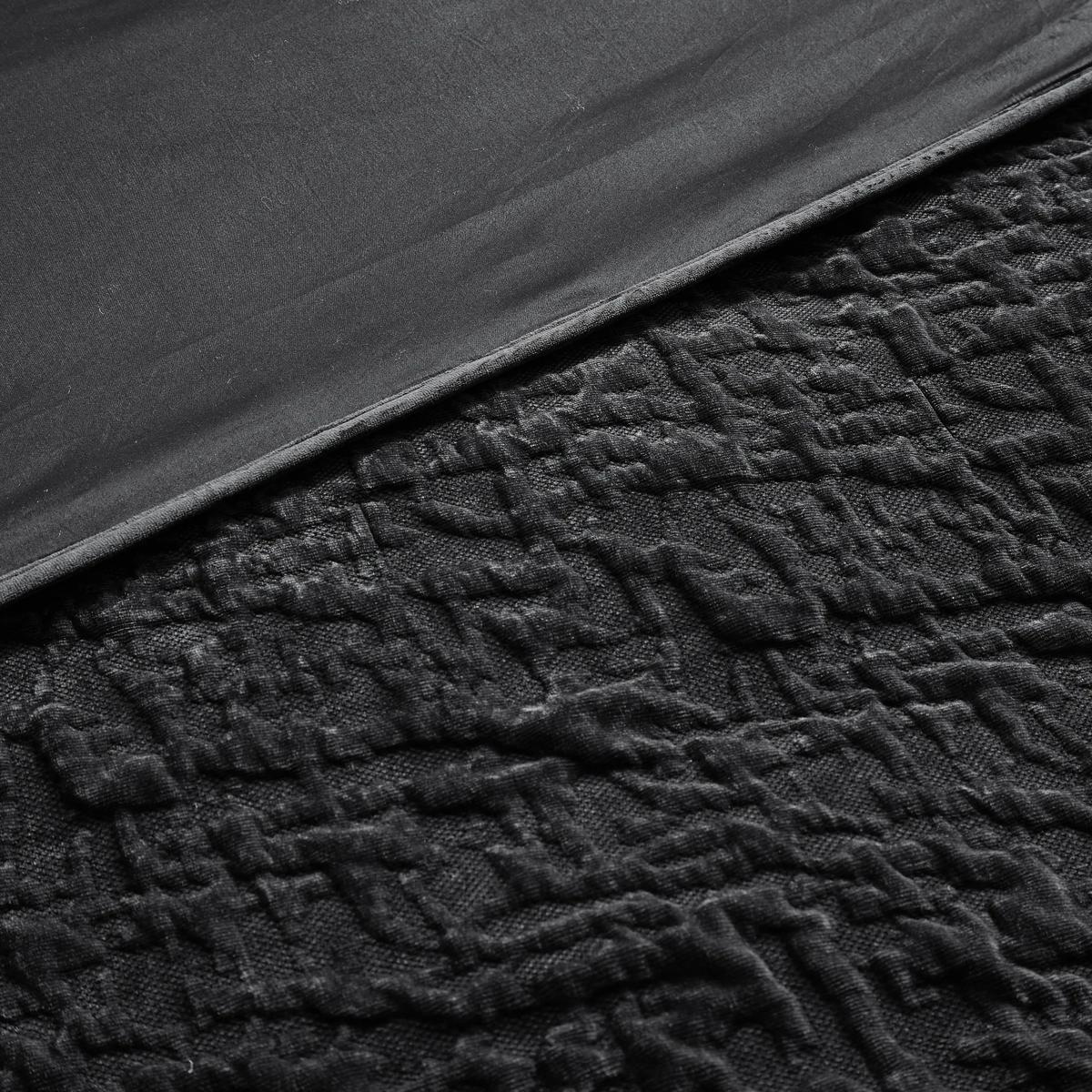 Madera Velvet Coverlet Set - Black