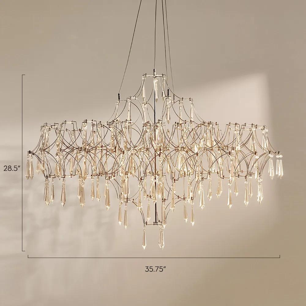 Moderne Grande LED Crystal Chandelier