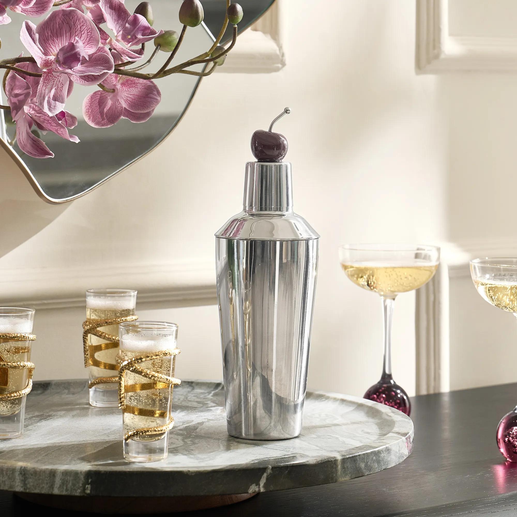 Cherry On Top Stainless Steel Cocktail Shaker