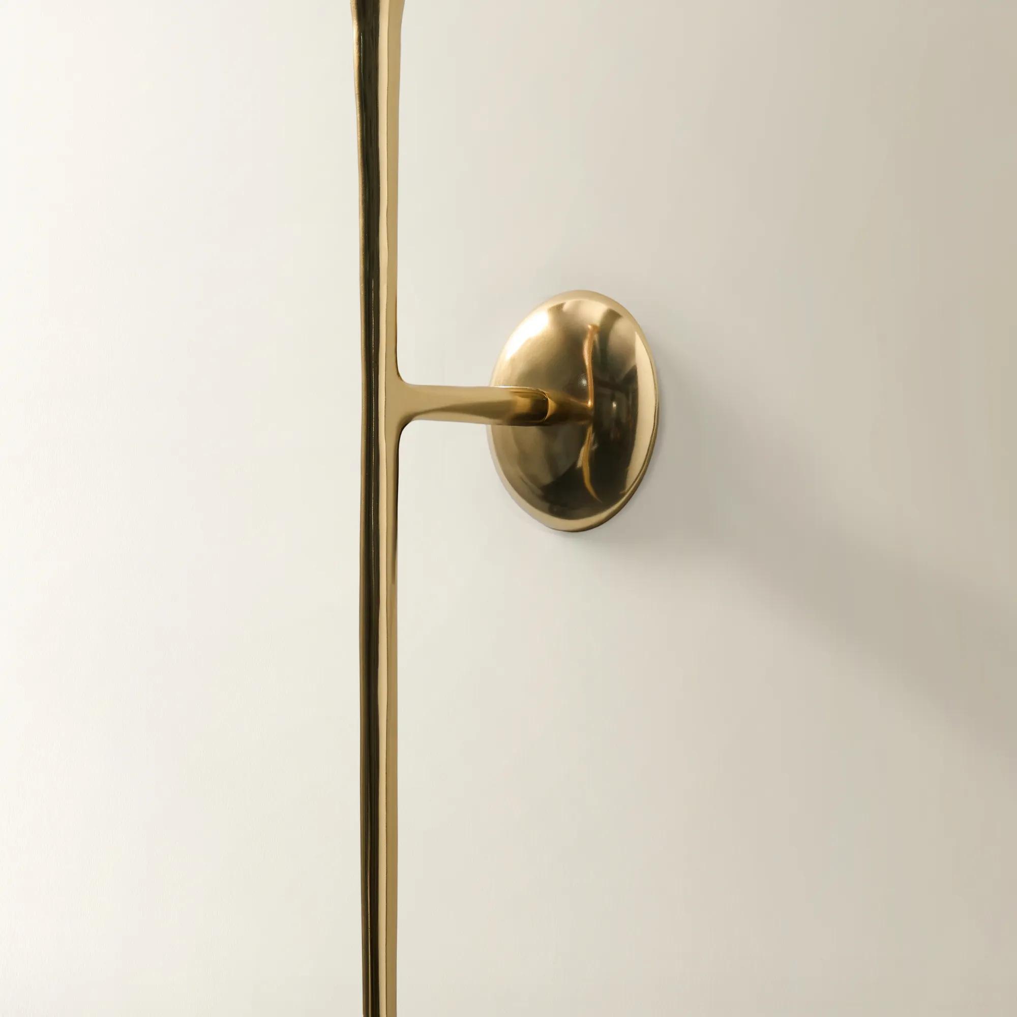 Aspar Shiny Gold Aluminum Wall Sconce Large 33"
