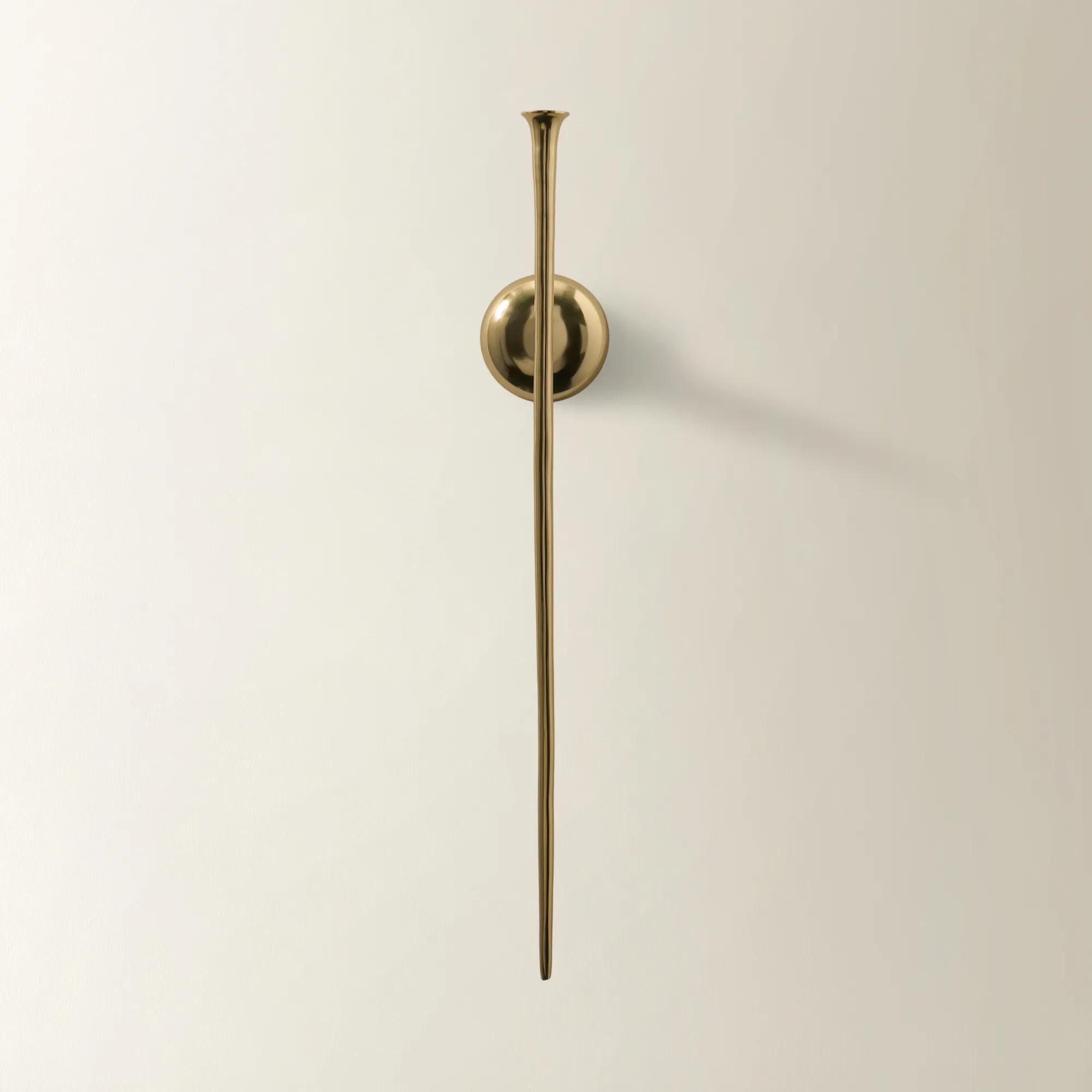 Aspar Shiny Gold Aluminum Wall Sconce Large 33"