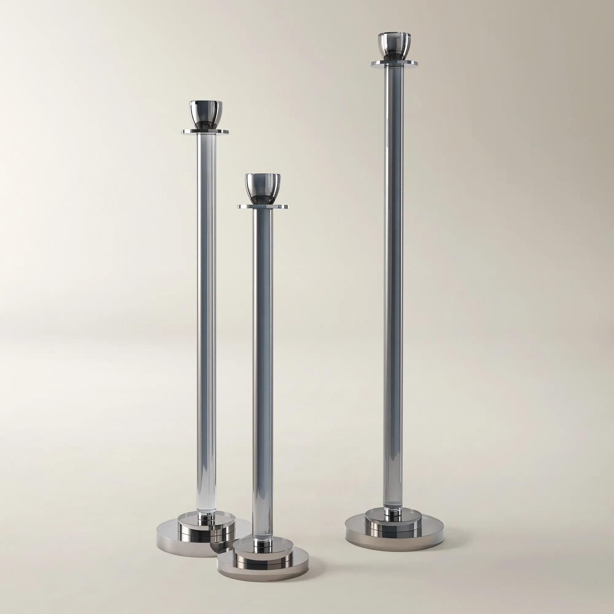 Warren Crystal Taper Holders - Set of 3
