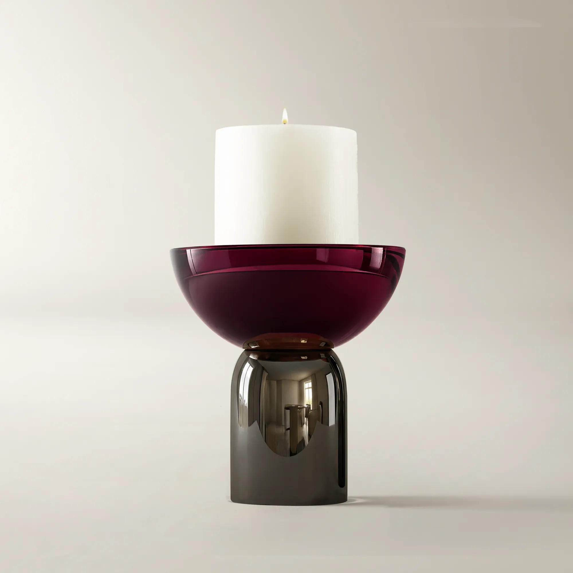 Porto Crystal Pillar Holder