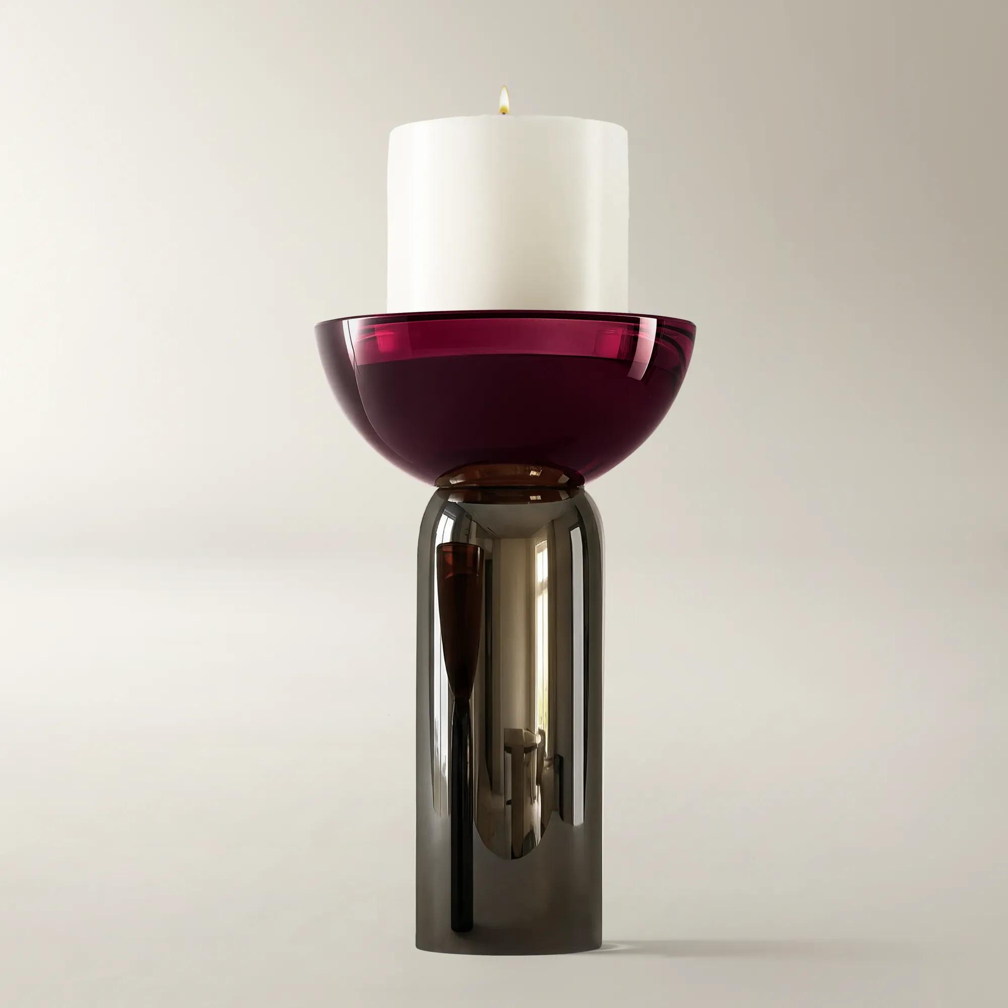 Porto Crystal Pillar Holder