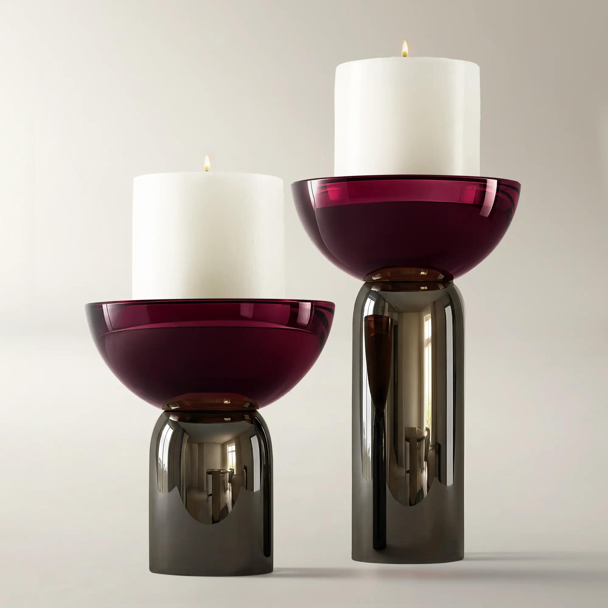 Porto Crystal Pillar Holder