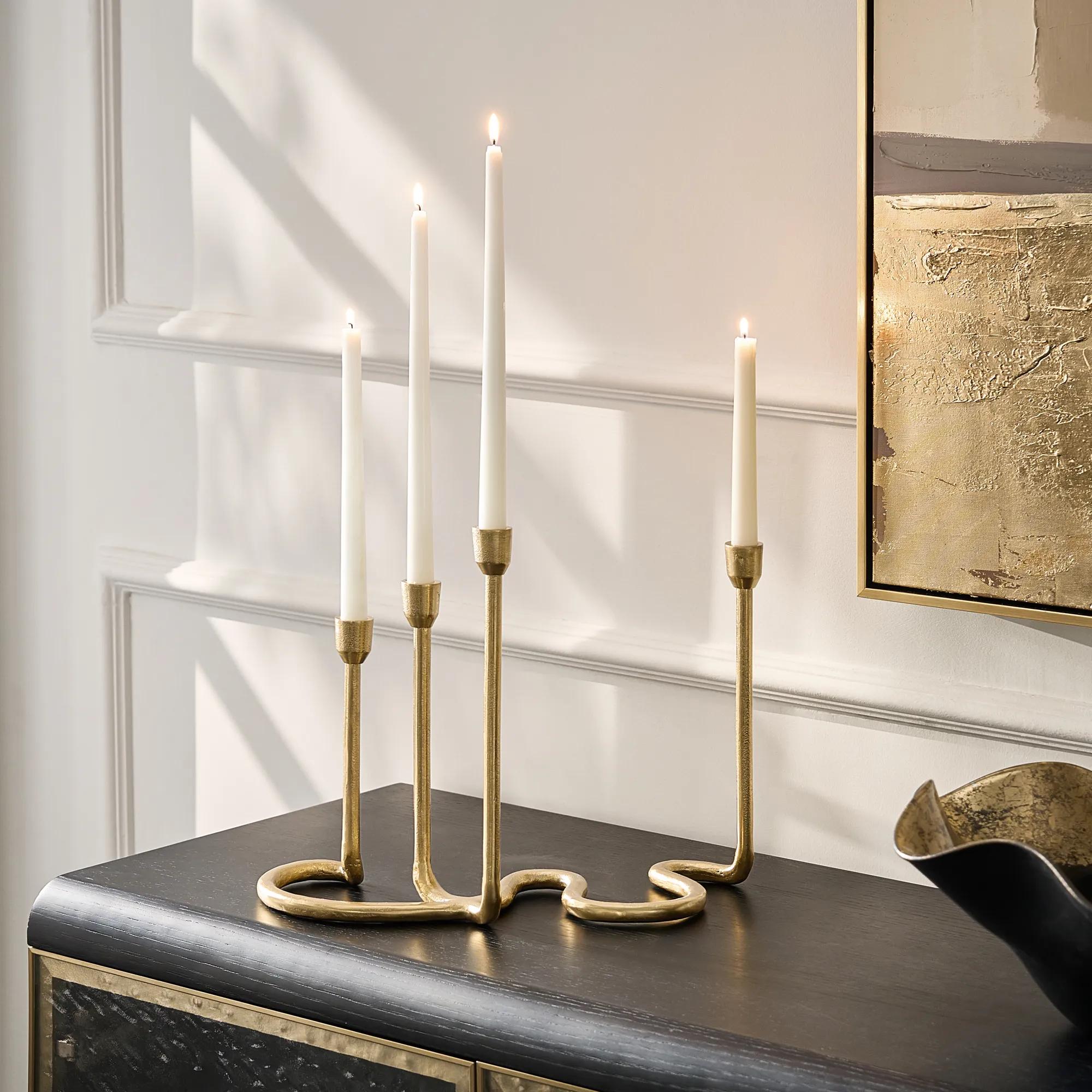 Serpentine Taper Holder - Soft Gold