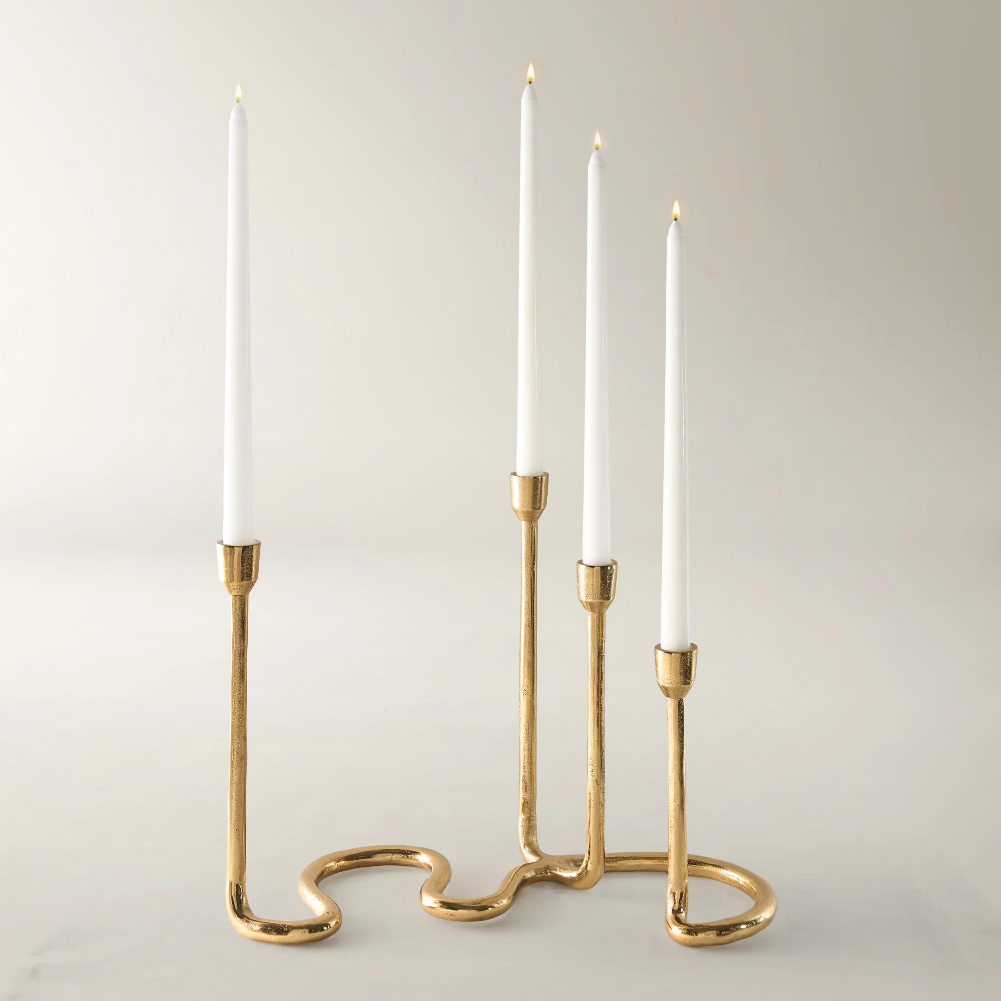Serpentine Taper Holder - Soft Gold