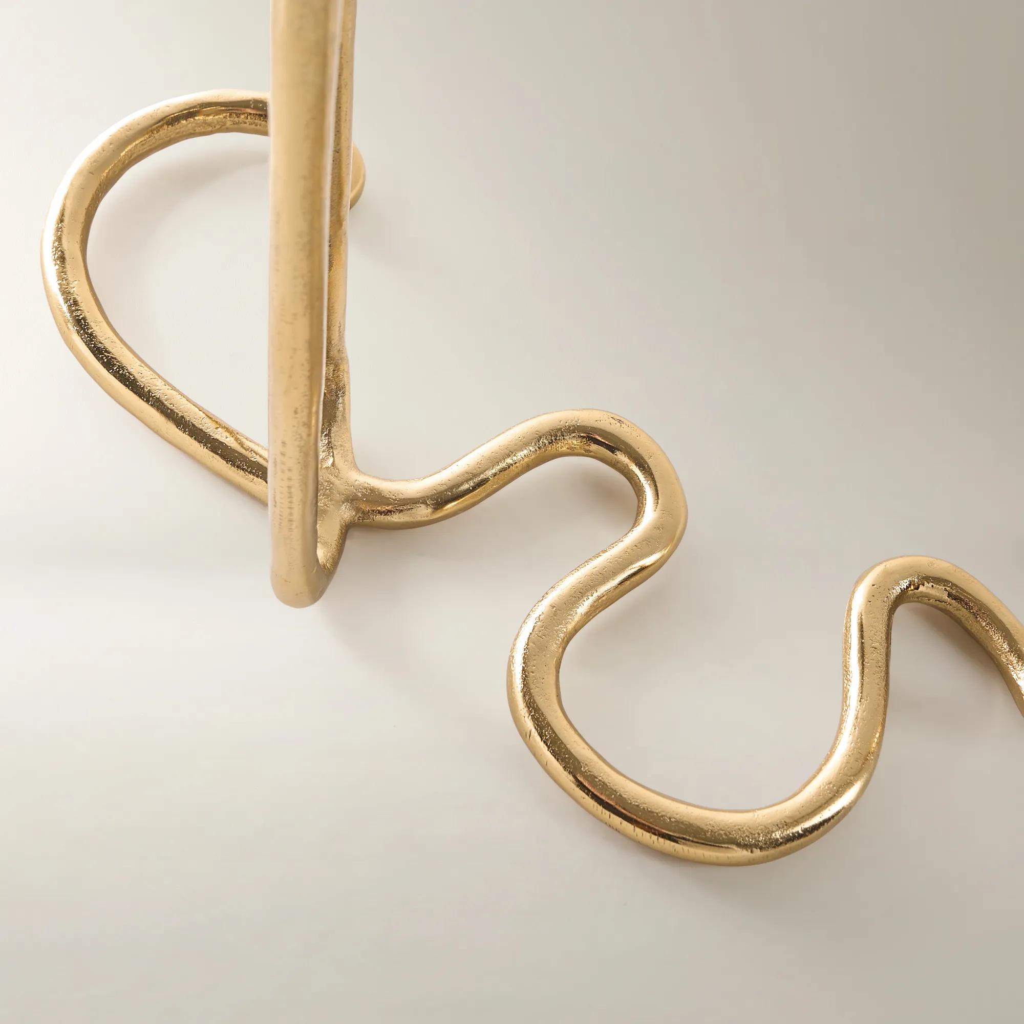 Serpentine Taper Holder - Soft Gold
